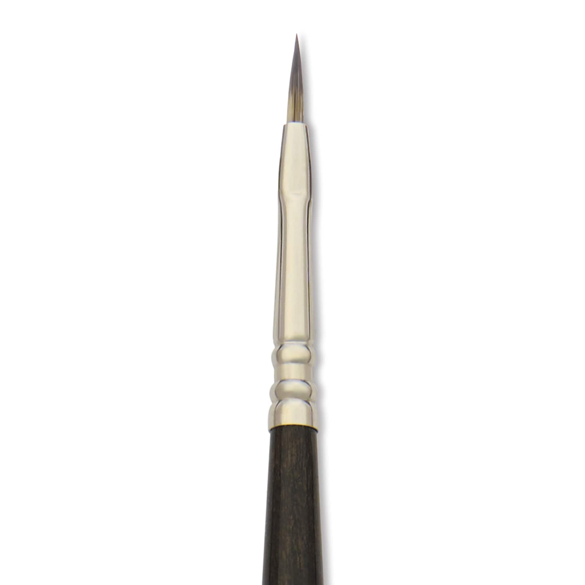 Escoda Vintage Synthetic Brush - Flat, Long Handle, Size 1, close-up