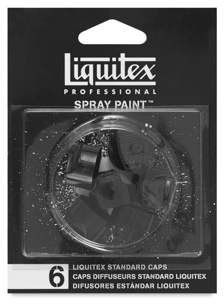 Liquitex Professional Spray Paint Nozzles - Front of blister package of Standard Set of 6 Liquitex Professional Spray Paint Nozzles - Front of blister package of Standard Set of 6