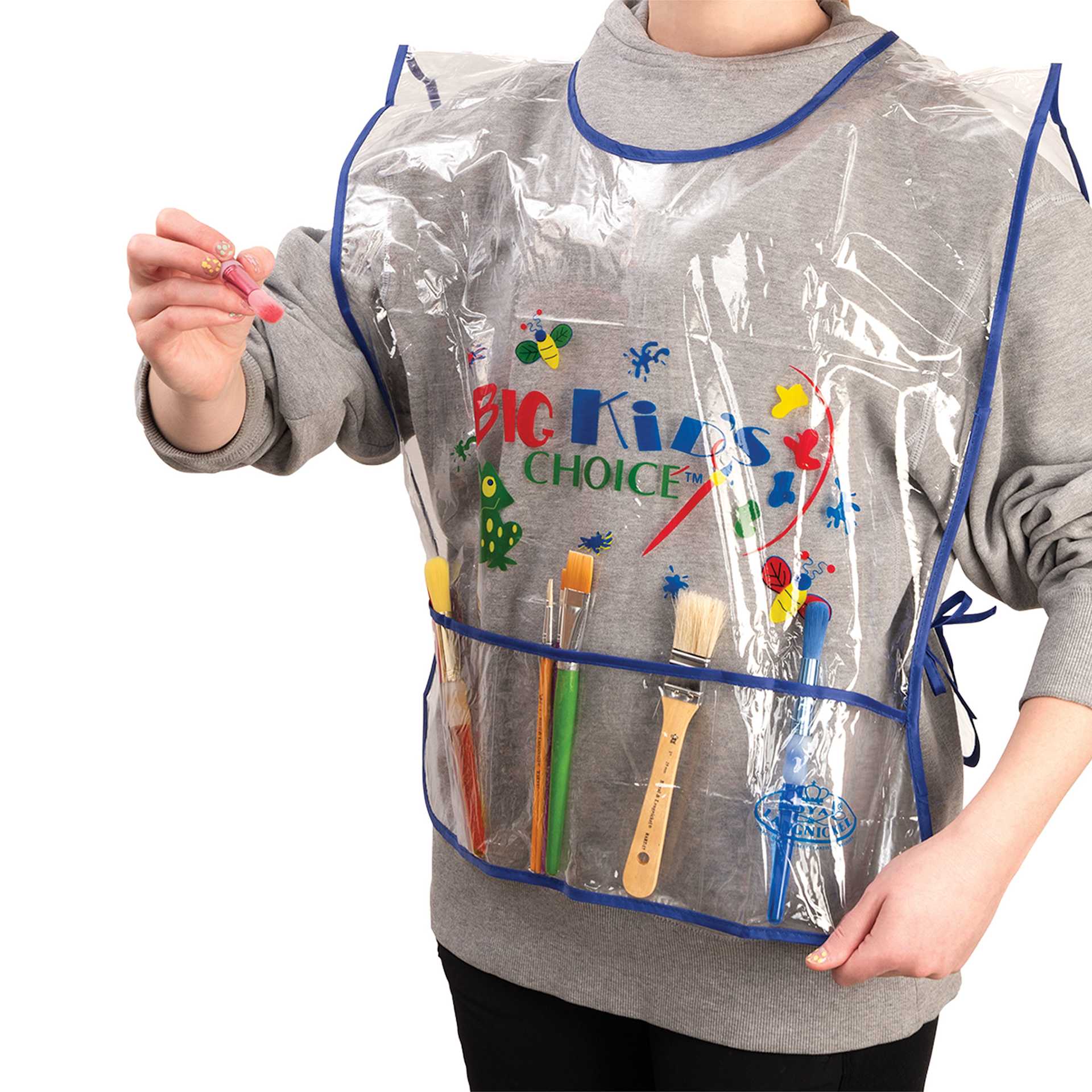 Royal & Langnickel Big Kid's Choice Apron, on child and brushes (not included) inserted in pockets Royal & Langnickel Big Kid's Choice Apron, on child and brushes (not included) inserted in pockets