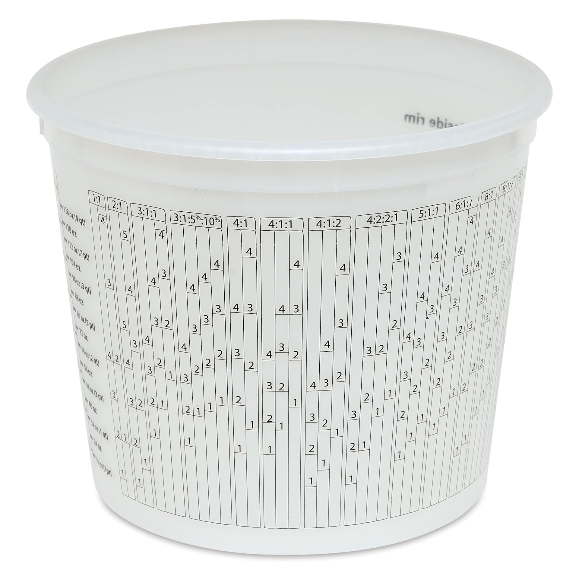 Plastic Tub - 5 qt, with ratio measurments