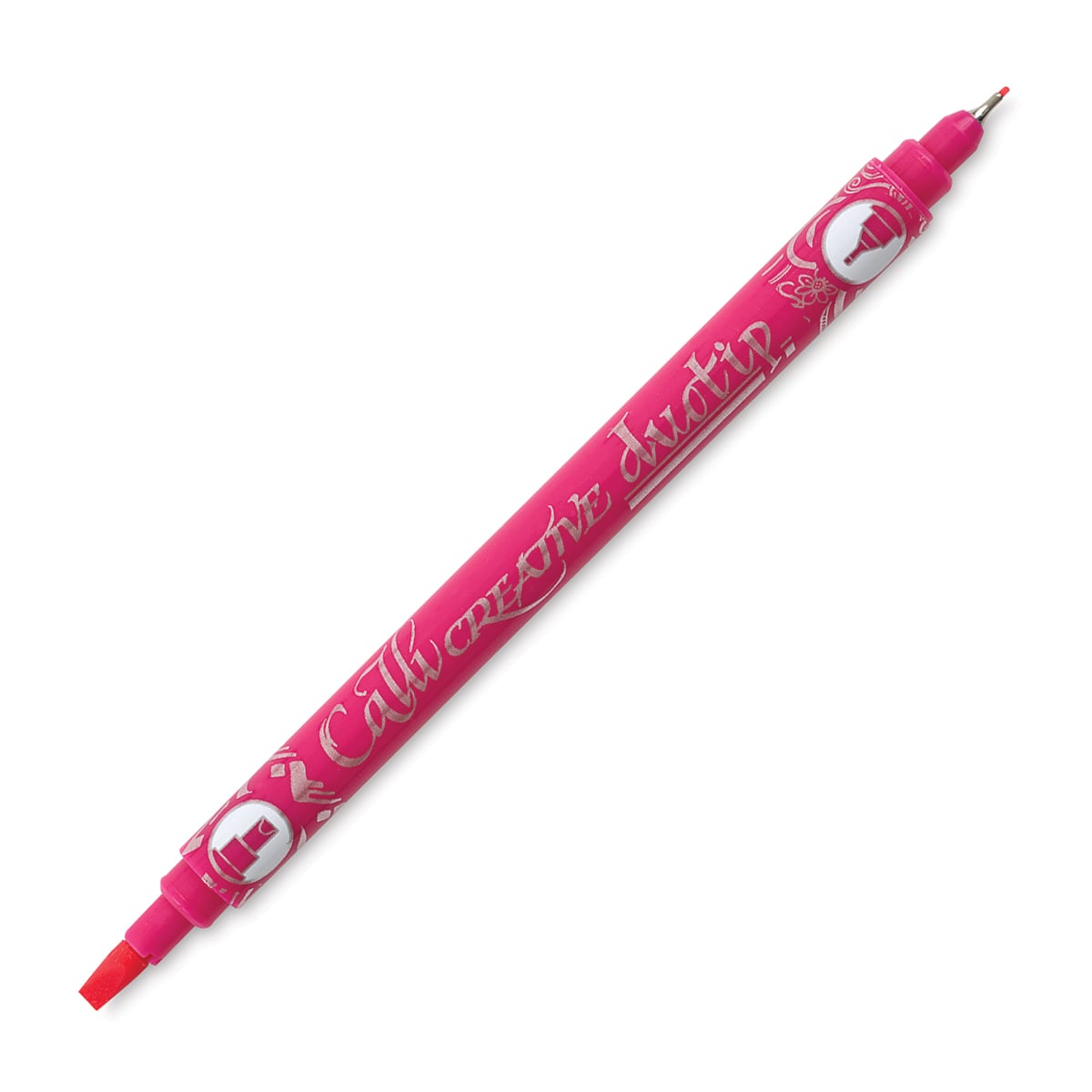 Manuscript Callicreative Duotip Marker Sets - Single Red Duotip marker shown uncapped at angle