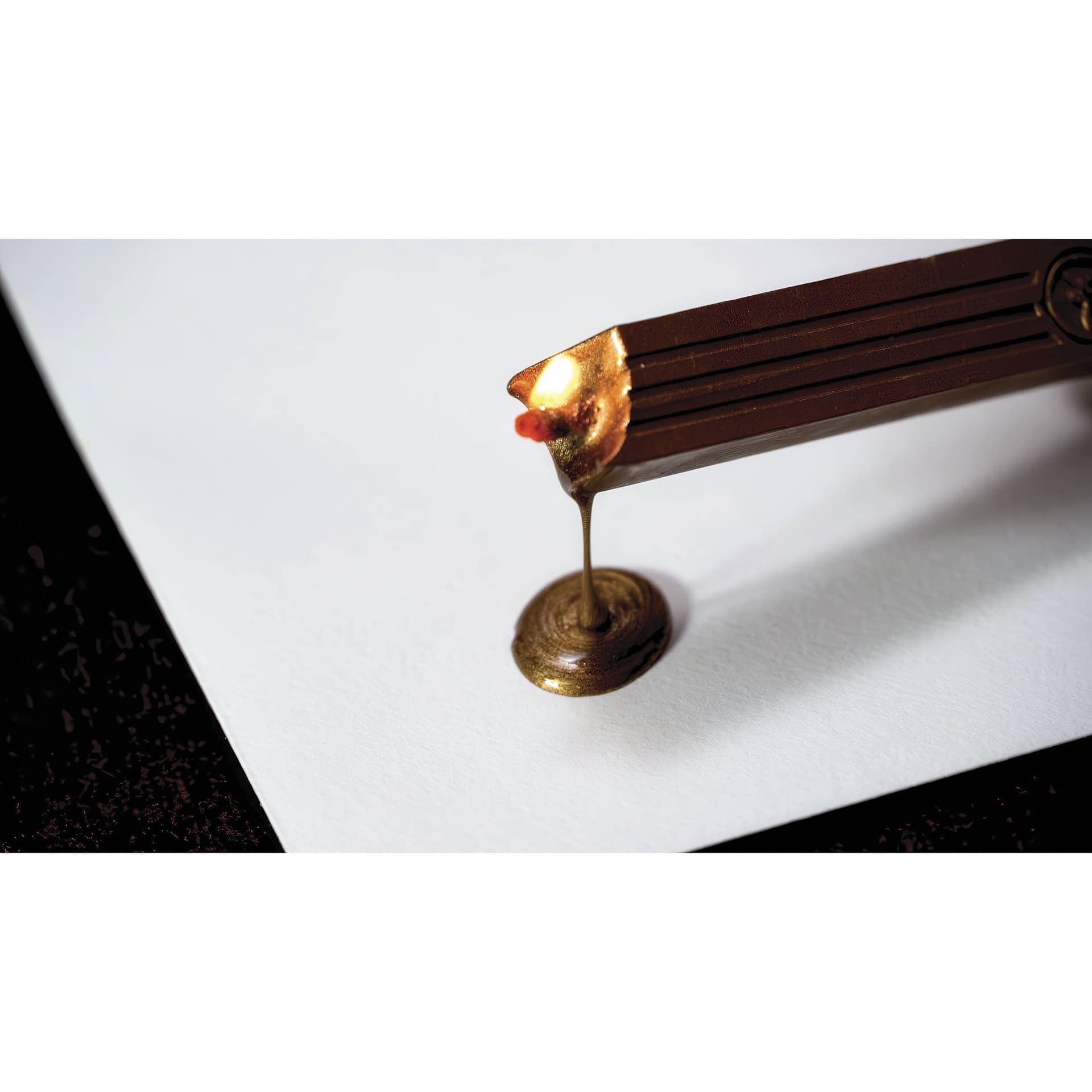 Manuscript Wax Sealing Kit - Set of 3, Holiday, gold wax melting