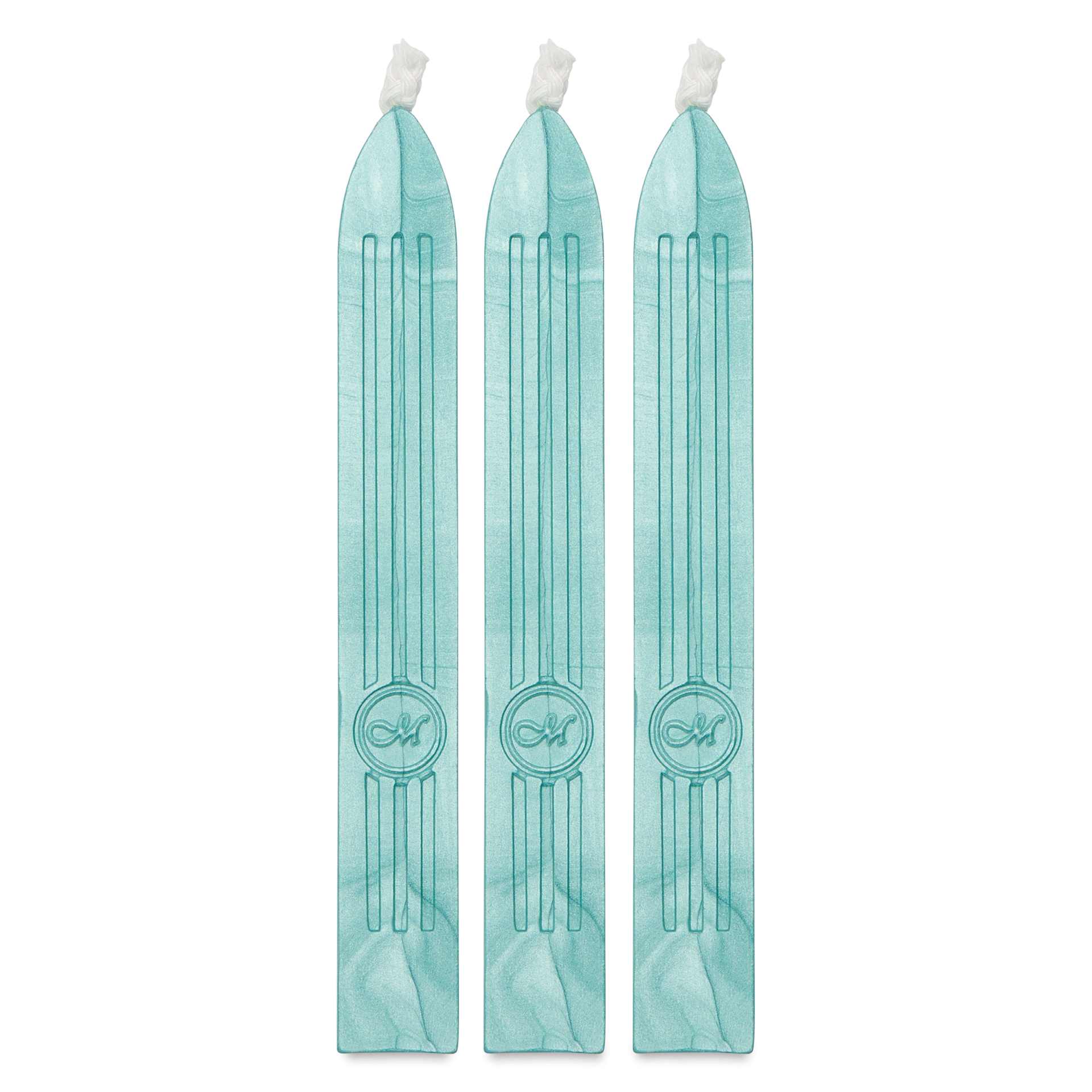 Manuscript Sealing Wax Sticks - Aqua, Pkg of 3