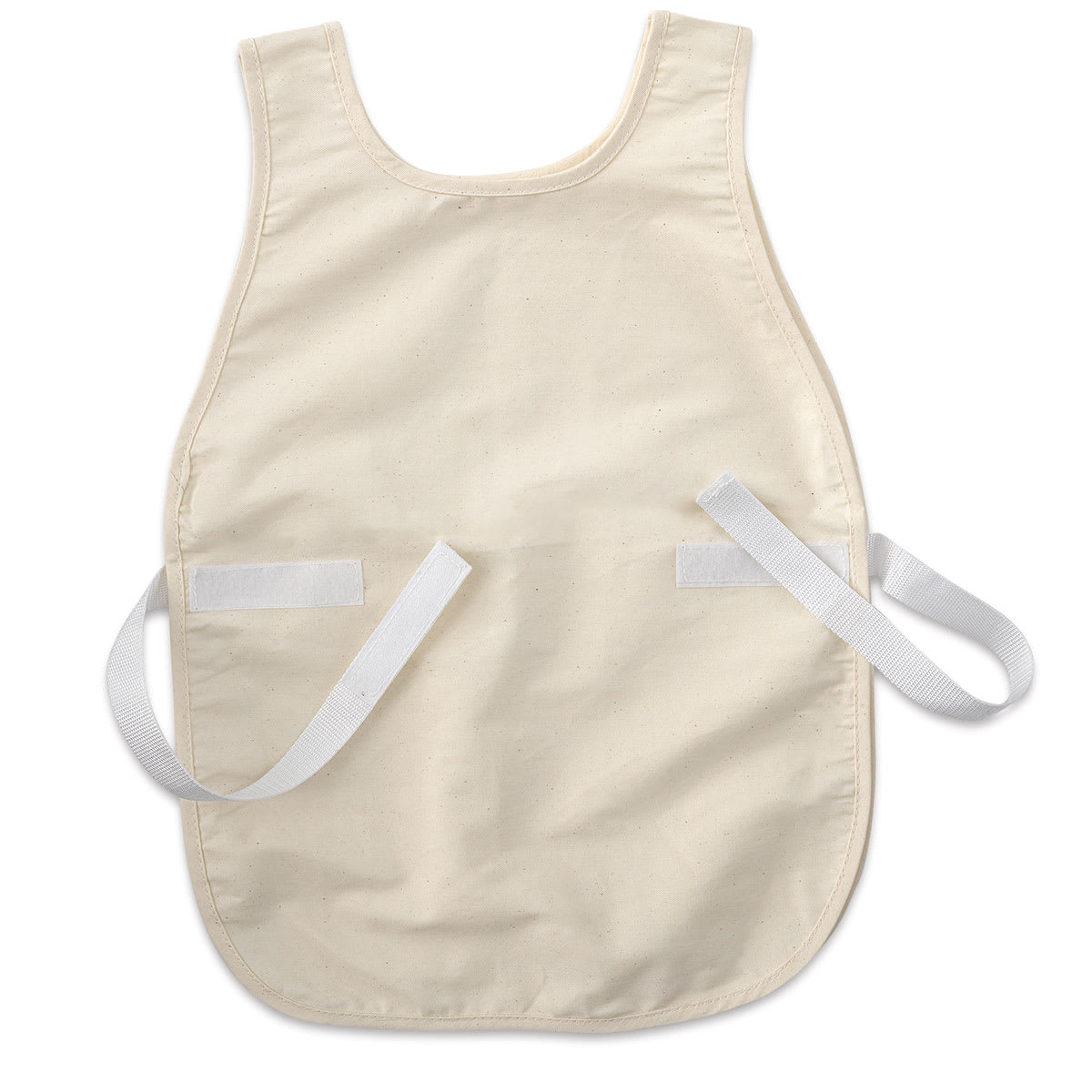 Children's Art Smock - Front view of 16" x 24" flat smock showing ties