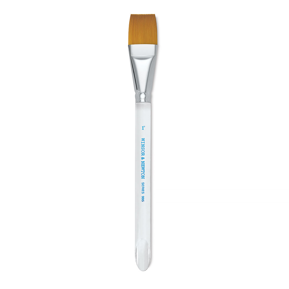Winsor & Newton Series 995 Flat Wash Brush - Golden Taklon, Short Handle, 1"