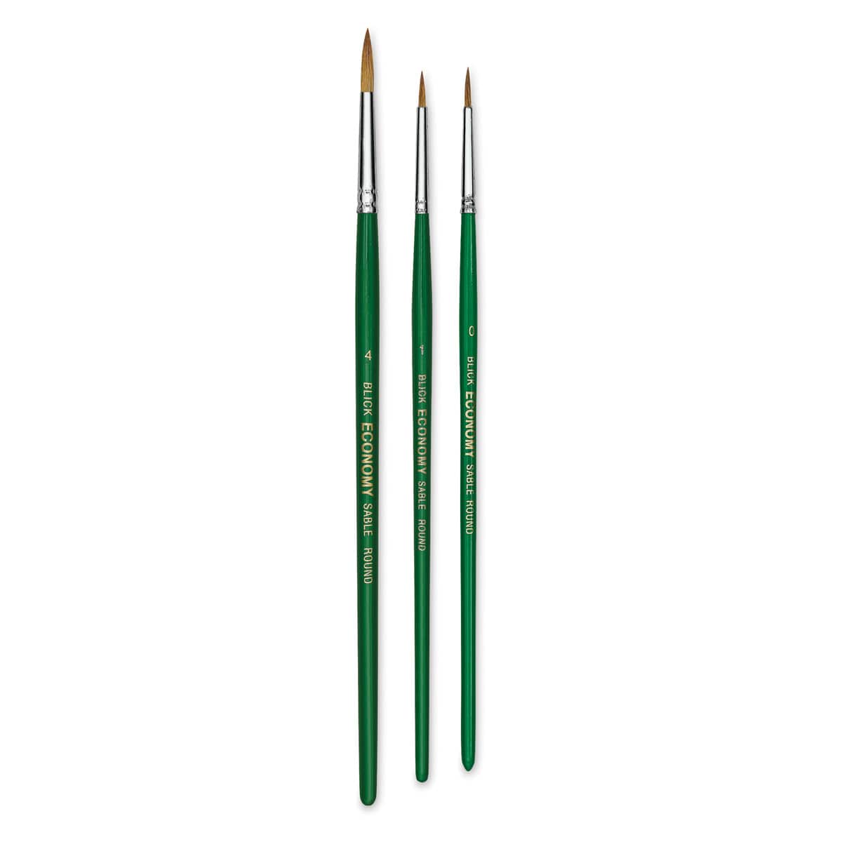 Blick Economy Pointed Sable Brush Set - Round, 0/1/4, Set of 3