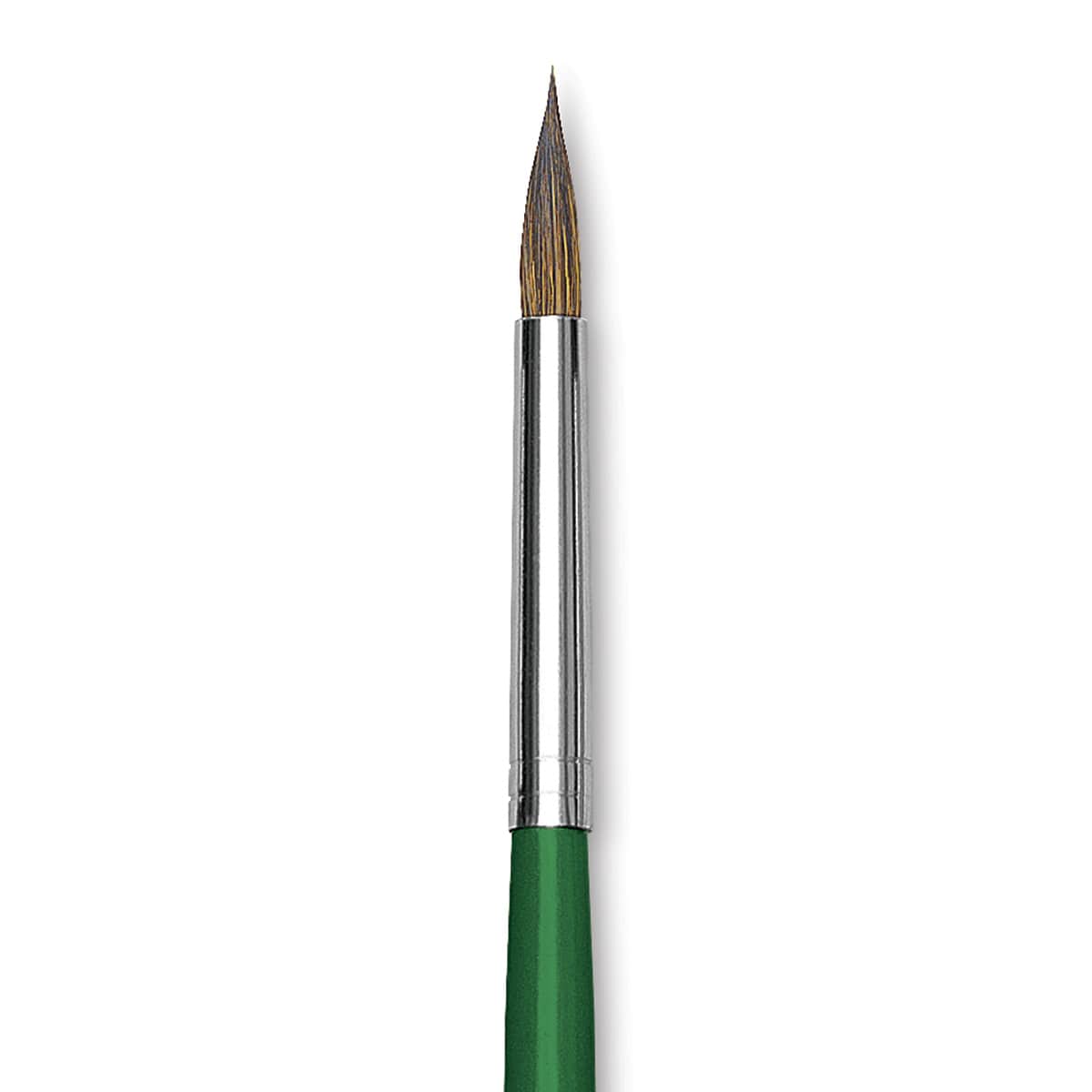 Blick Economy Ox/Pony Hair Brush - Round, Long Handle, Size 6 close up