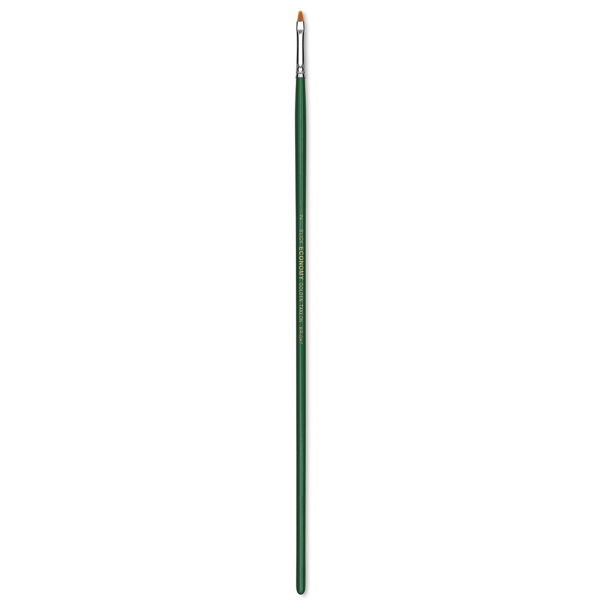 Blick Economy Golden Taklon Brush - Bright, Long Handle, Size 2