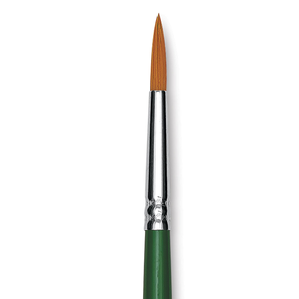 Blick Economy Golden Taklon Brush - Round, Long Handle, Size 4 close up