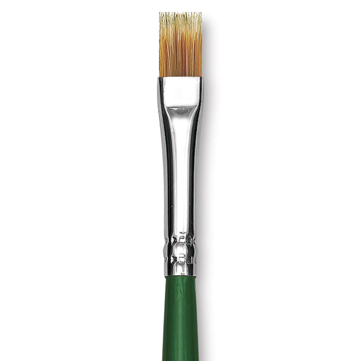Blick Economy Golden Nylon Brush - Bright, Long Handle, Size 8 close up