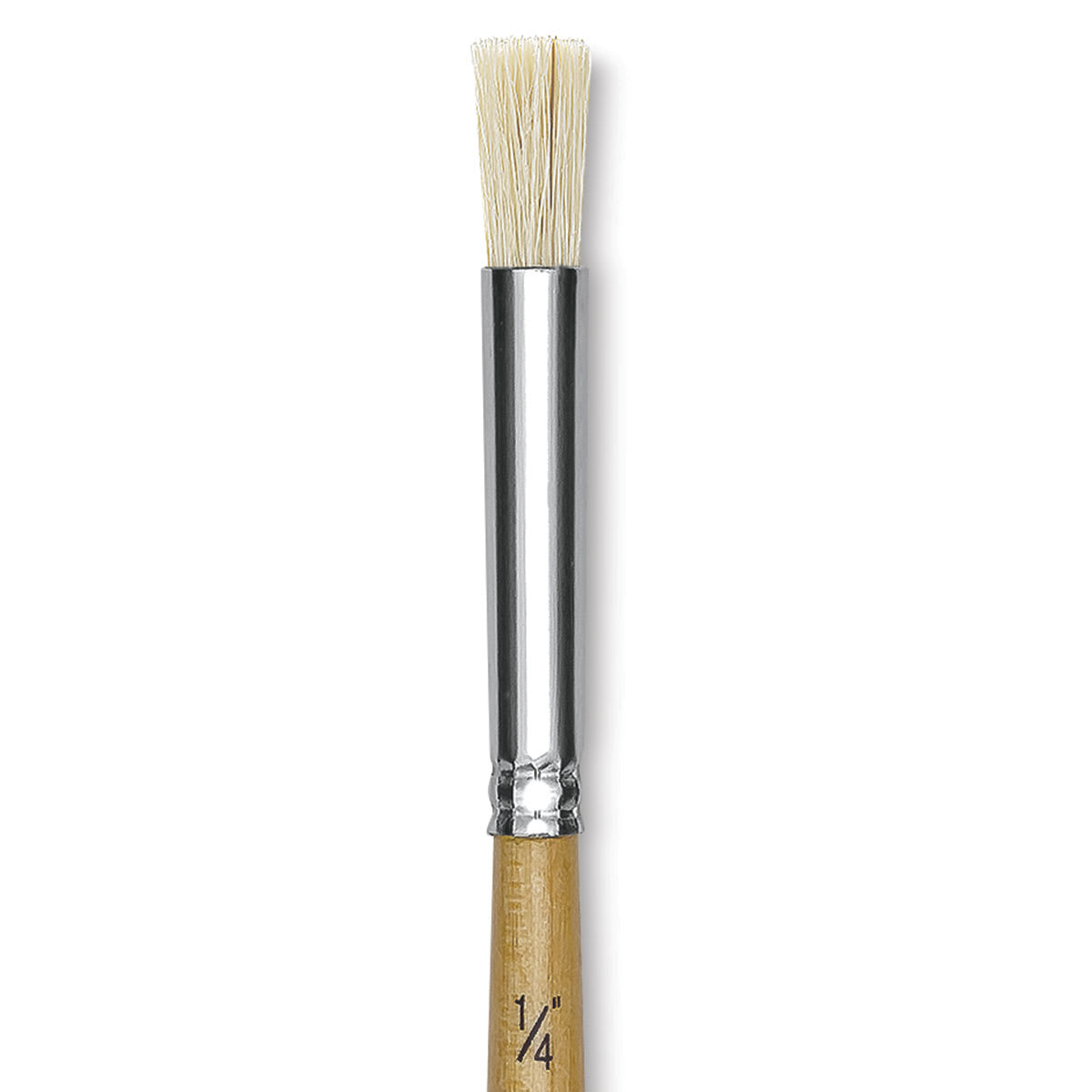 Blick Economy White Bristle Brush - Stencil, 1/4" close up