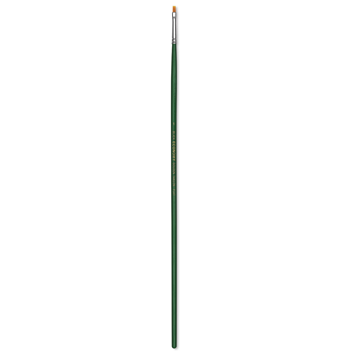 Blick Economy Golden Taklon Brush - Flat, Long Handle, Size 1