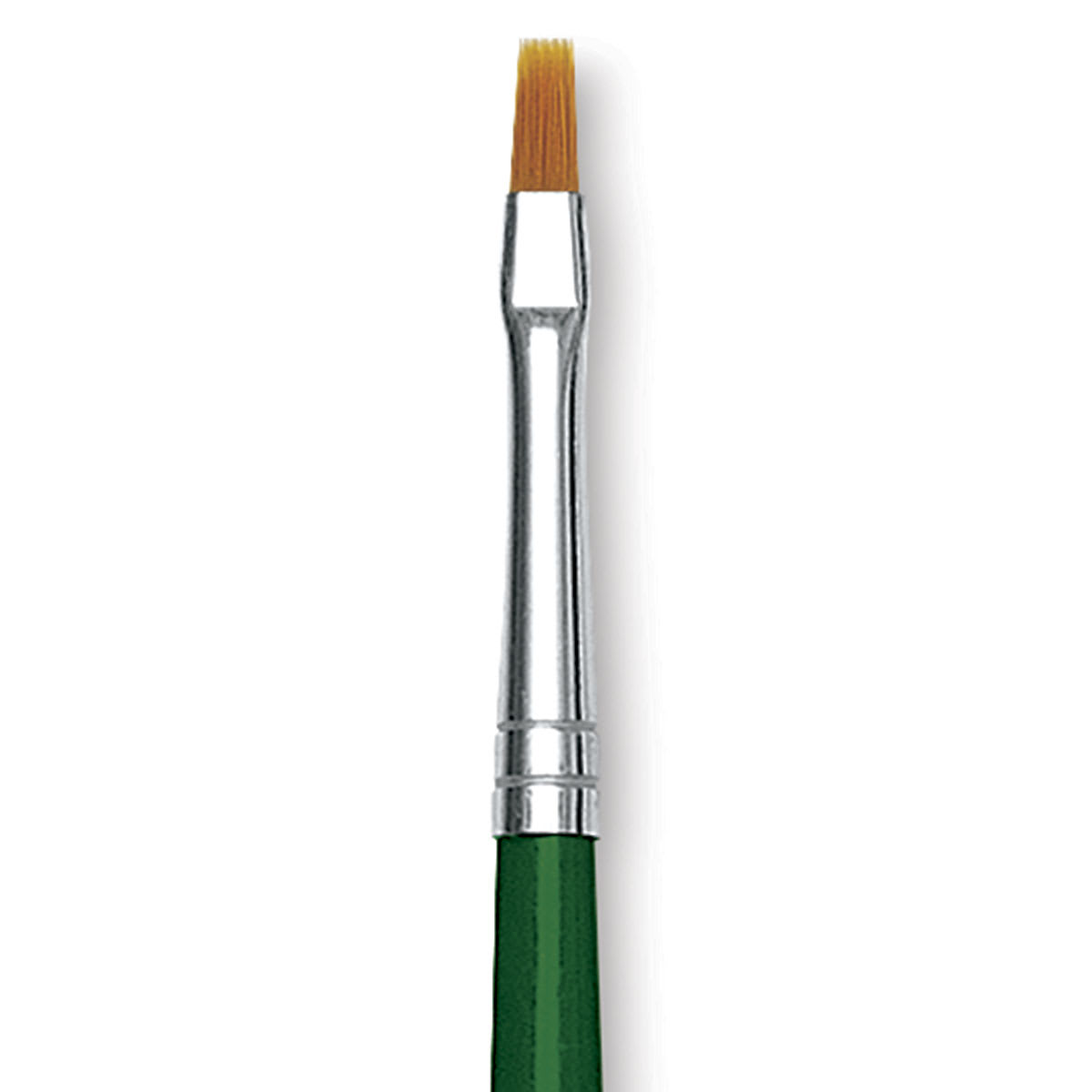 Blick Economy Golden Taklon Brush - Flat, Long Handle, Size 2 close up