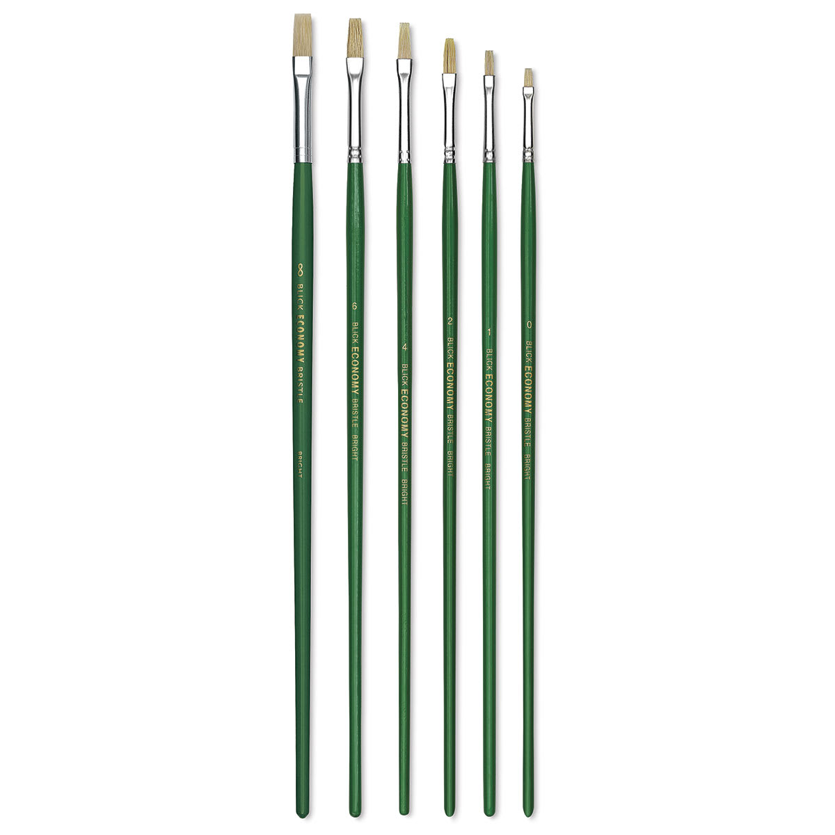 Blick Economy White Bristle Brush Set - Bright, Set of 6