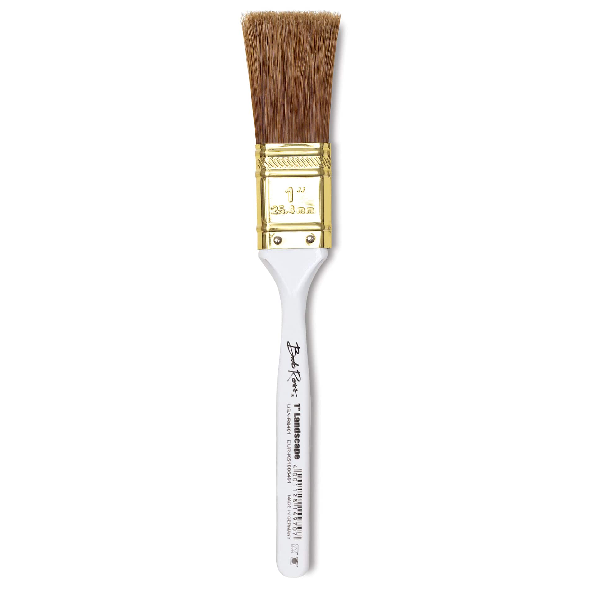 Bob Ross Synthetic and Bristle Blend Brush - 1" Landscape Brush shown upright Bob Ross Synthetic and Bristle Blend Brush - 1" Landscape Brush shown upright