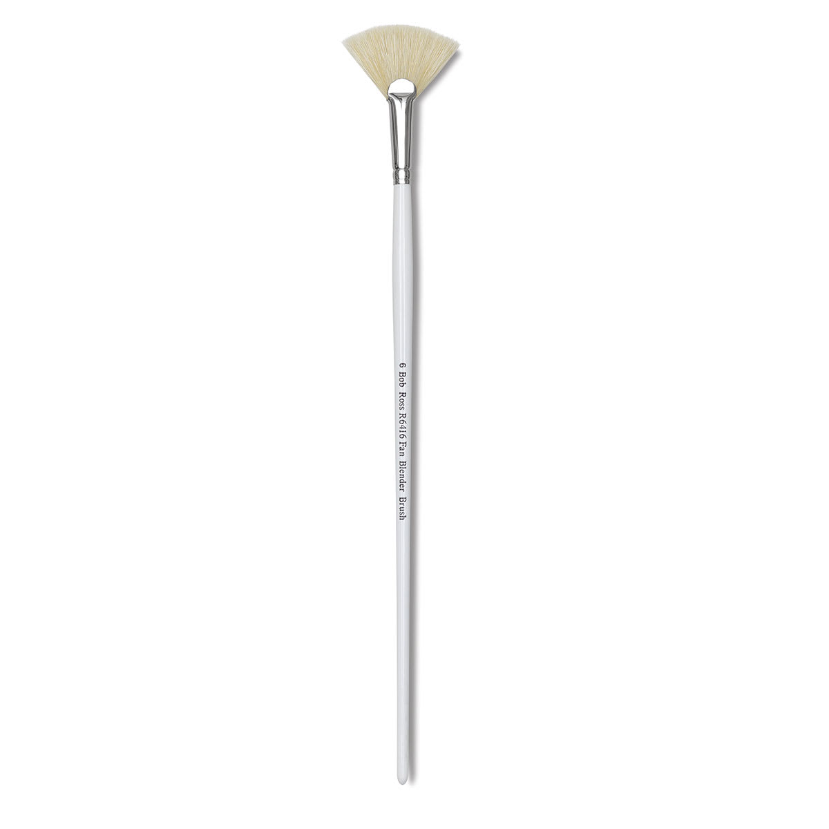 Bob Ross Hog Bristle Brush - Size 6 Fan Blender shown upright Bob Ross Hog Bristle Brush - Size 6 Fan Blender shown upright