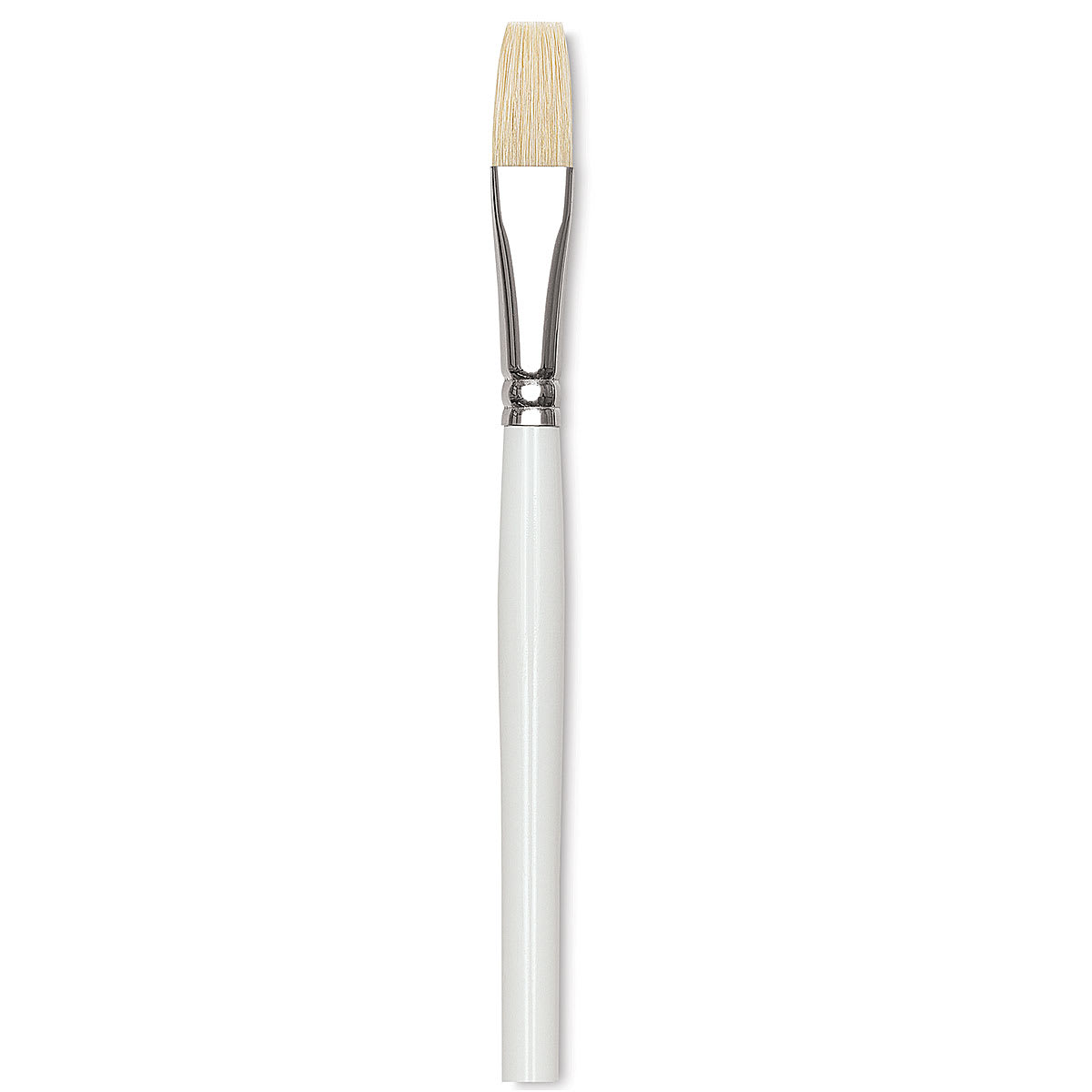 Bob Ross Hog Bristle Brush - Closeup of 1/2" Flat brush Bob Ross Hog Bristle Brush - Closeup of 1/2" Flat brush