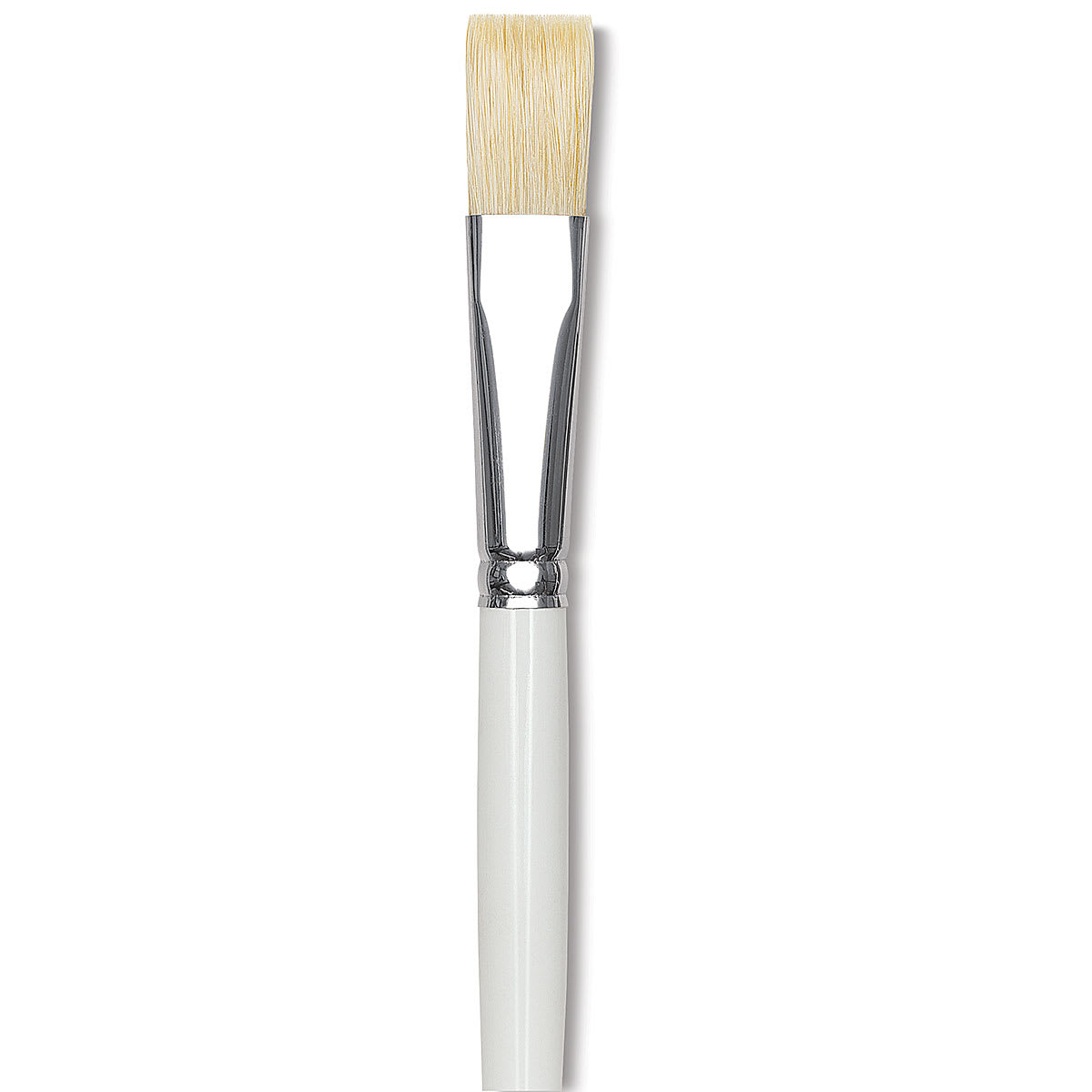 Bob Ross Hog Bristle Brush - Closeup of 3/4" Flat brush Bob Ross Hog Bristle Brush - Closeup of 3/4" Flat brush