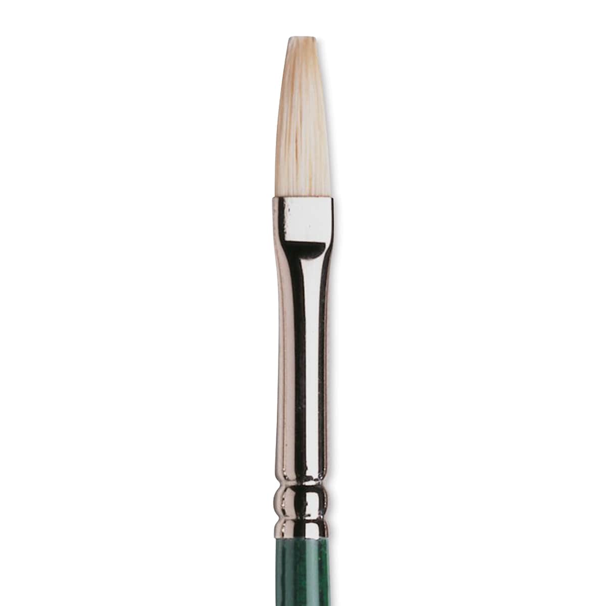 Winsor & Newton Winton Hog Bristle Brush - Flat, Long Handle, Size 3