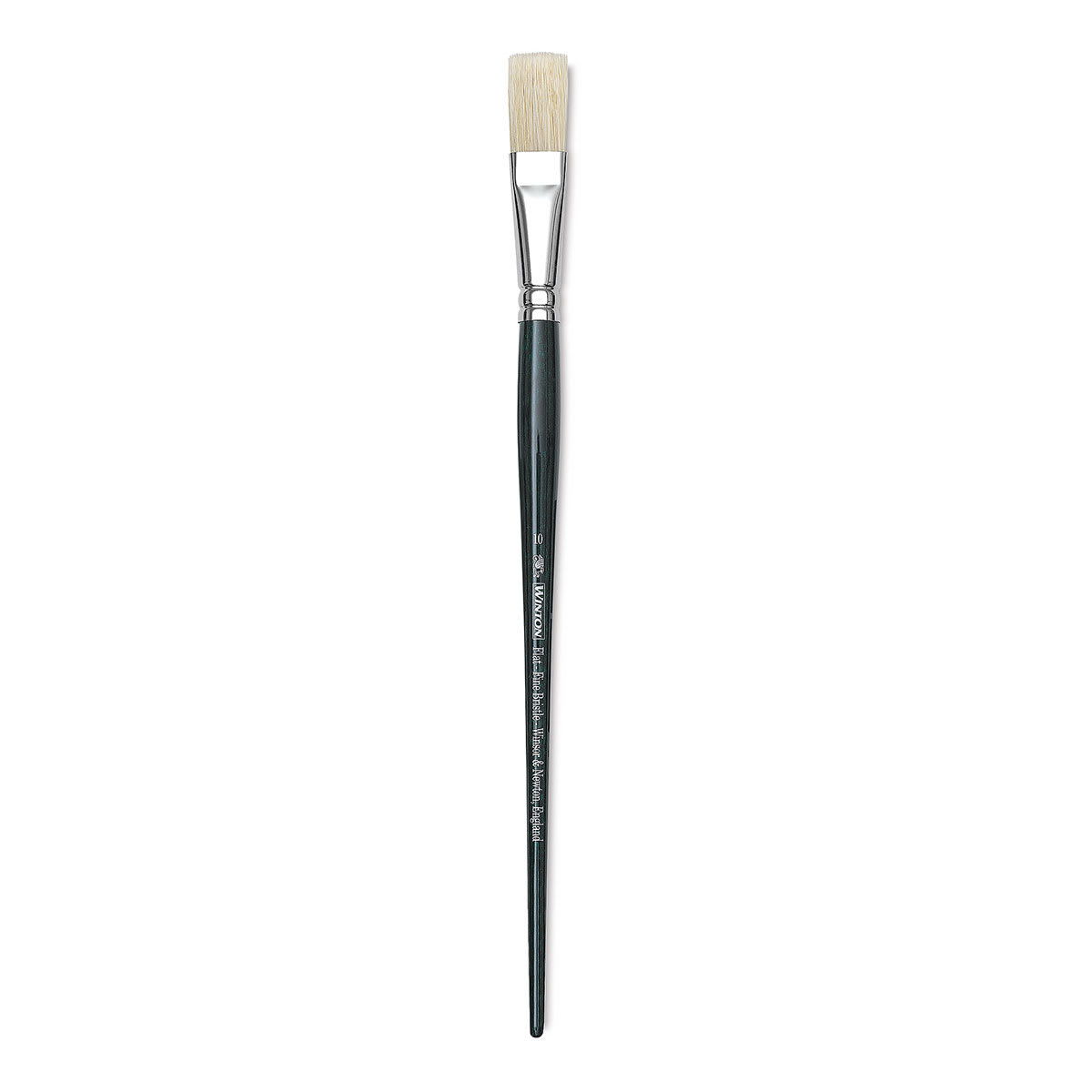 Winsor & Newton Winton Hog Bristle Brush - Flat, Long Handle, Size 10