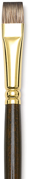 Winsor & Newton Monarch Brushes - Closeup of long handled Bright Brush Winsor & Newton Monarch Brushes - Closeup of long handled Bright Brush