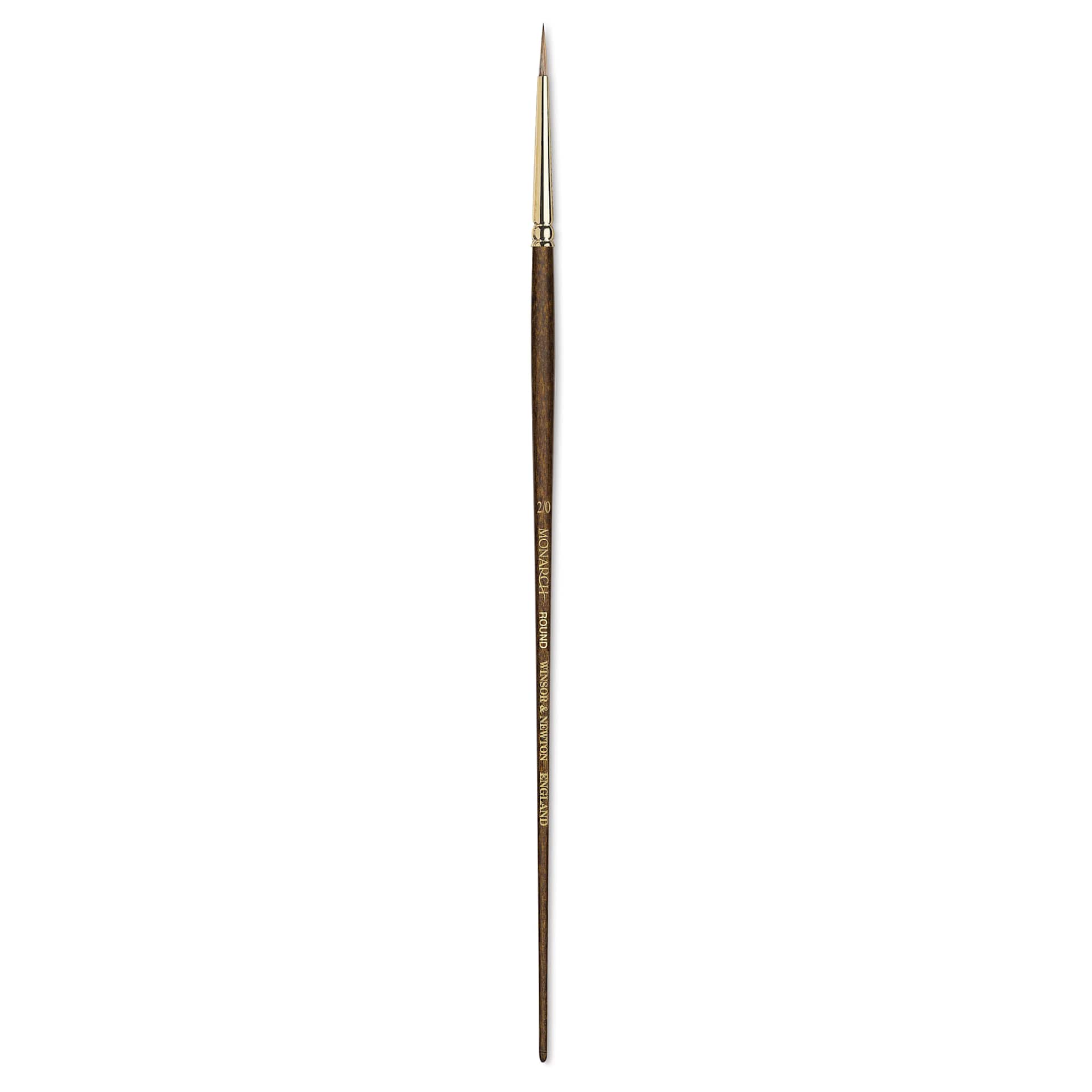 Winsor & Newton Monarch Mongoose Brush - Round, Long Handle, Size 2/0