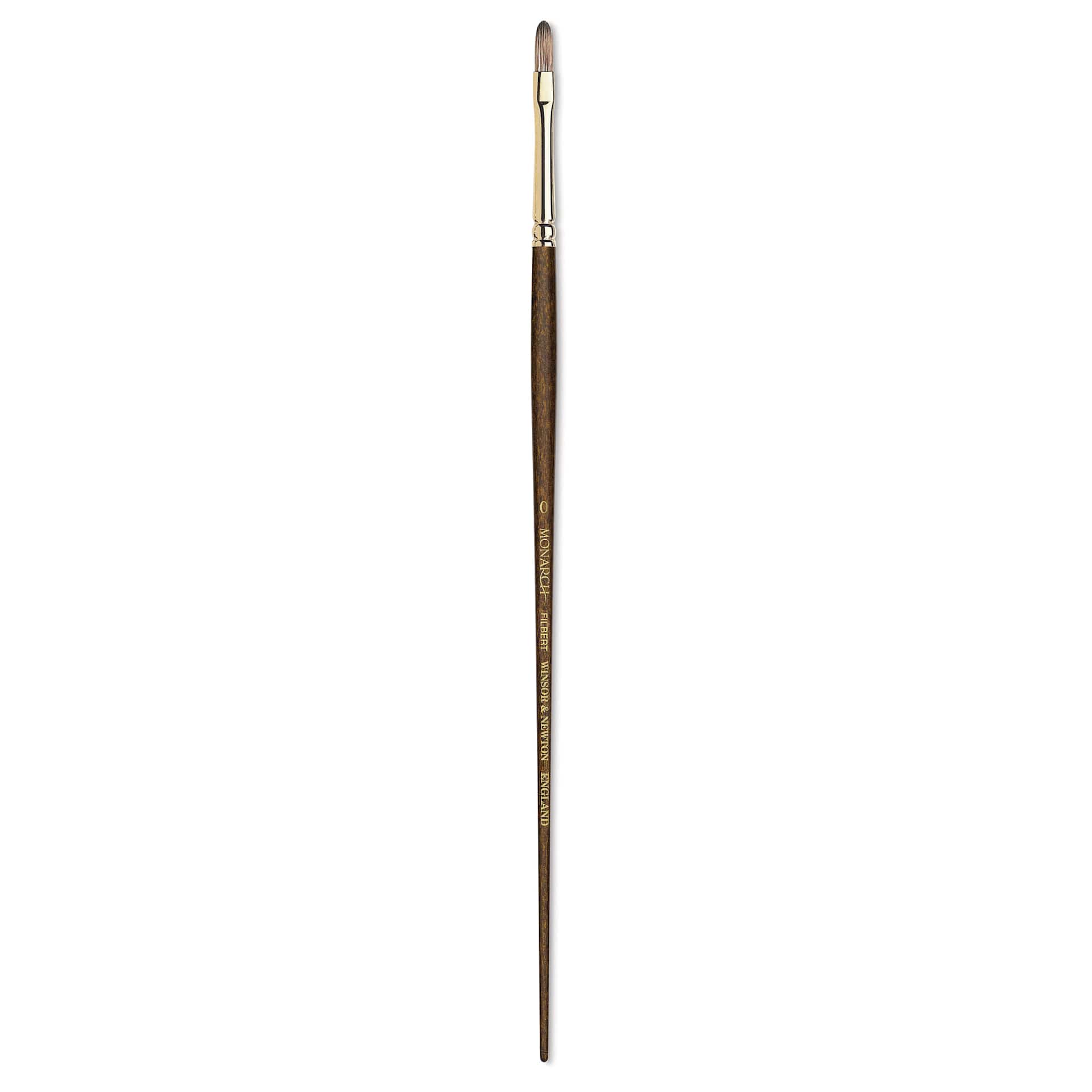 Winsor & Newton Monarch Mongoose Brush - Filbert, Long Handle, Size 0