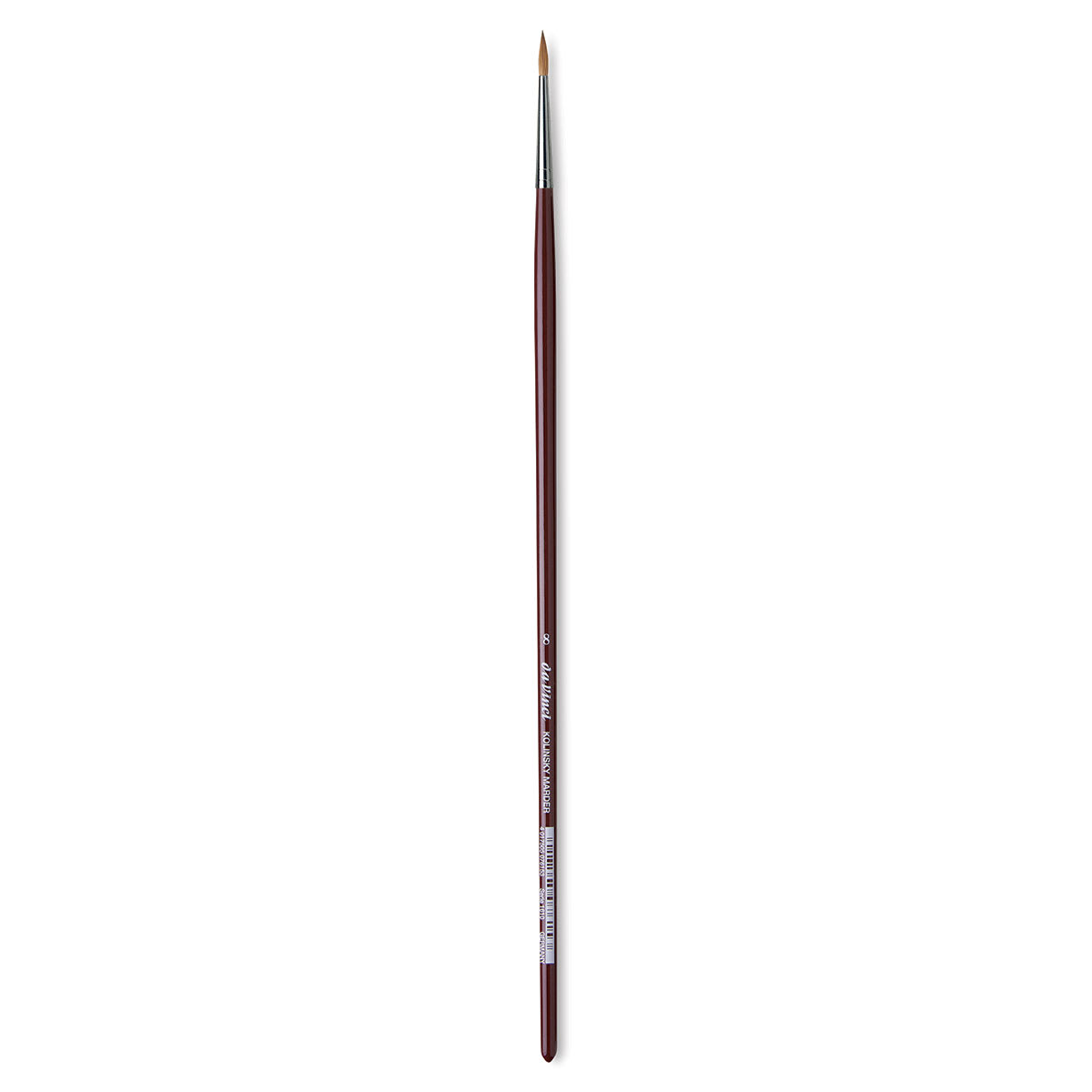 Da Vinci Kolinsky Red Oil Sable Brush - Round, Long Handle, Size 8