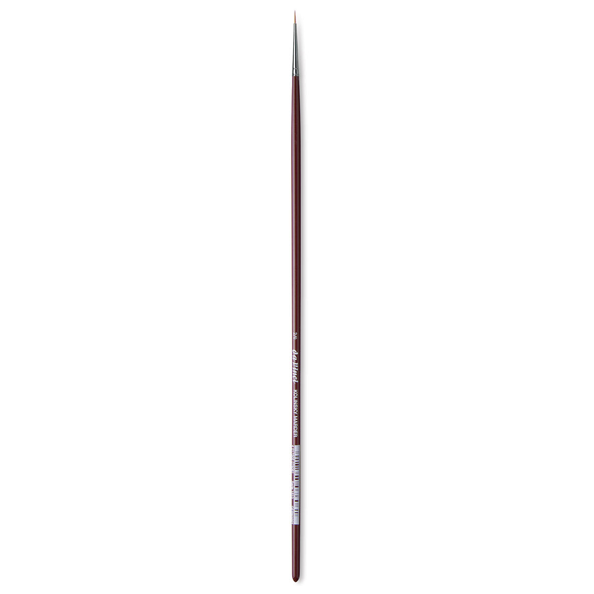 Da Vinci Kolinsky Red Oil Sable Brush - Round, Long Handle, Size 2/0