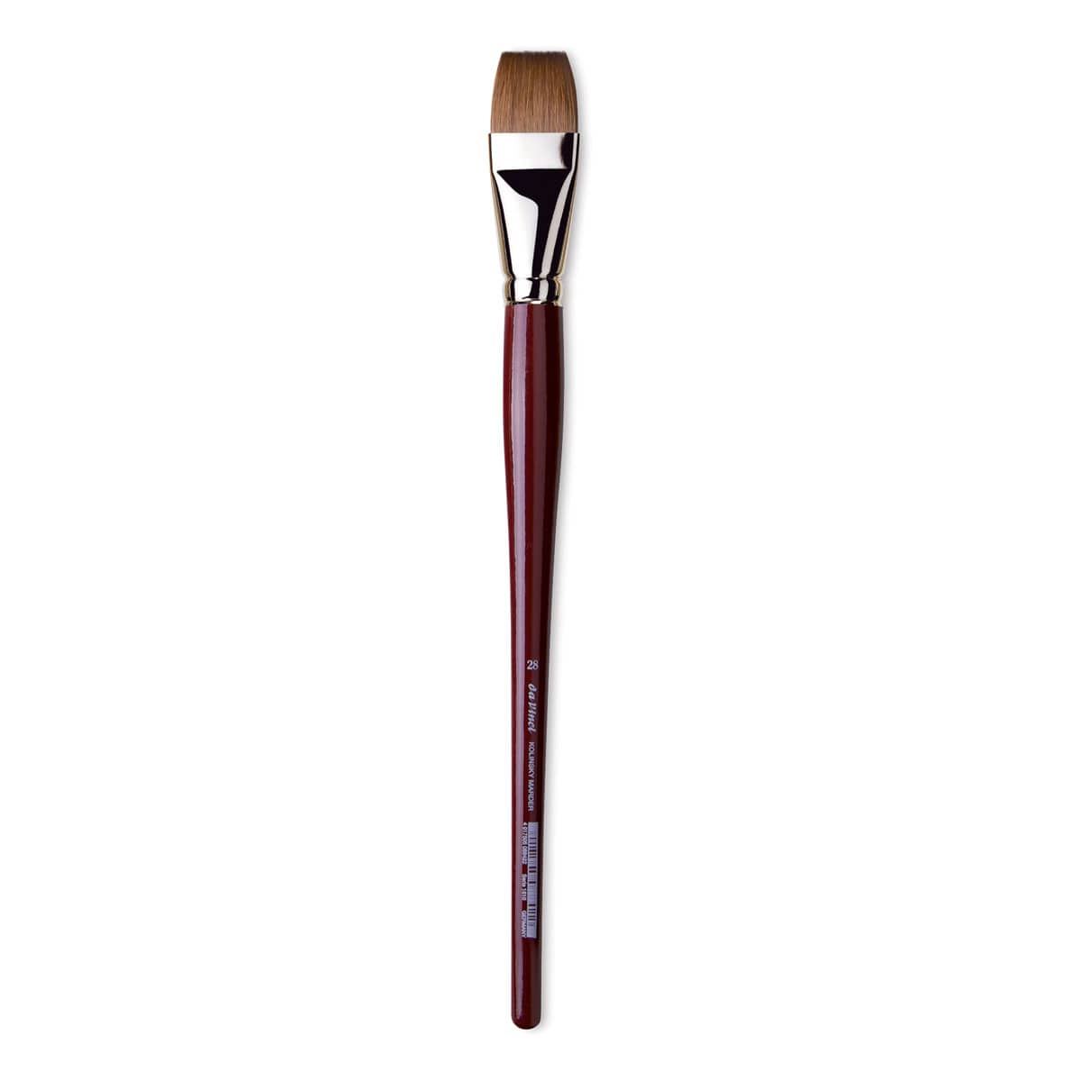 Da Vinci Kolinsky Red Oil Sable Brush - Bright, Long Handle, Size 28