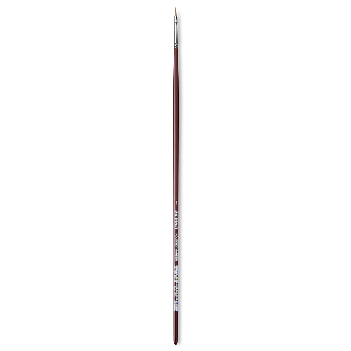 Da Vinci Kolinsky Red Oil Sable Brush - Filbert, Long Handle, Size 1