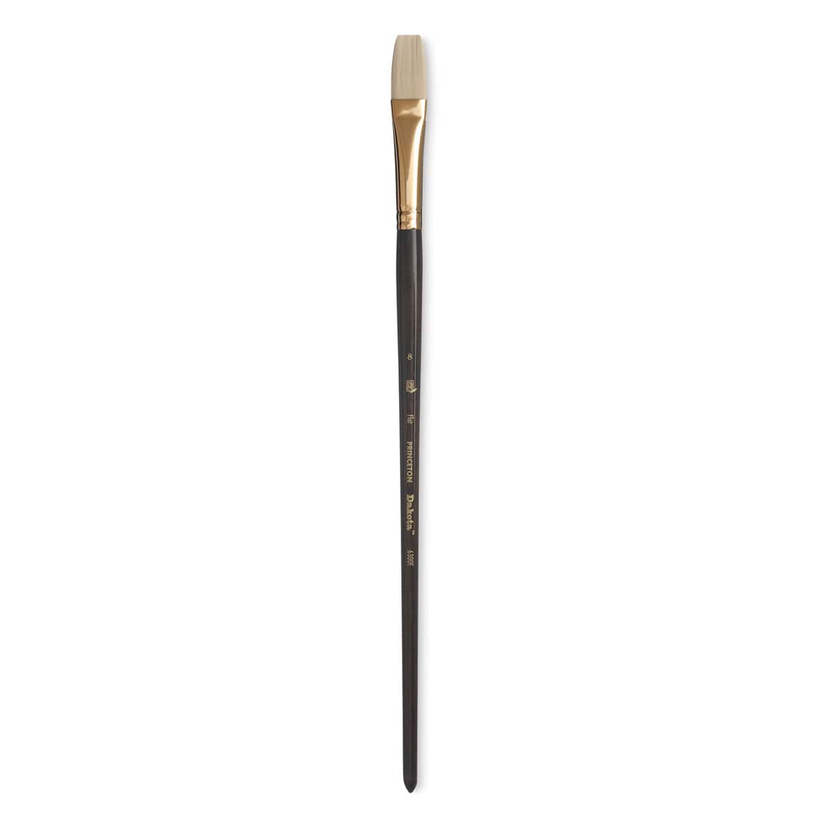 Princeton Series 6300 Dakota Synthetic Bristle Brush - Flat, Long Handle, Size 8
