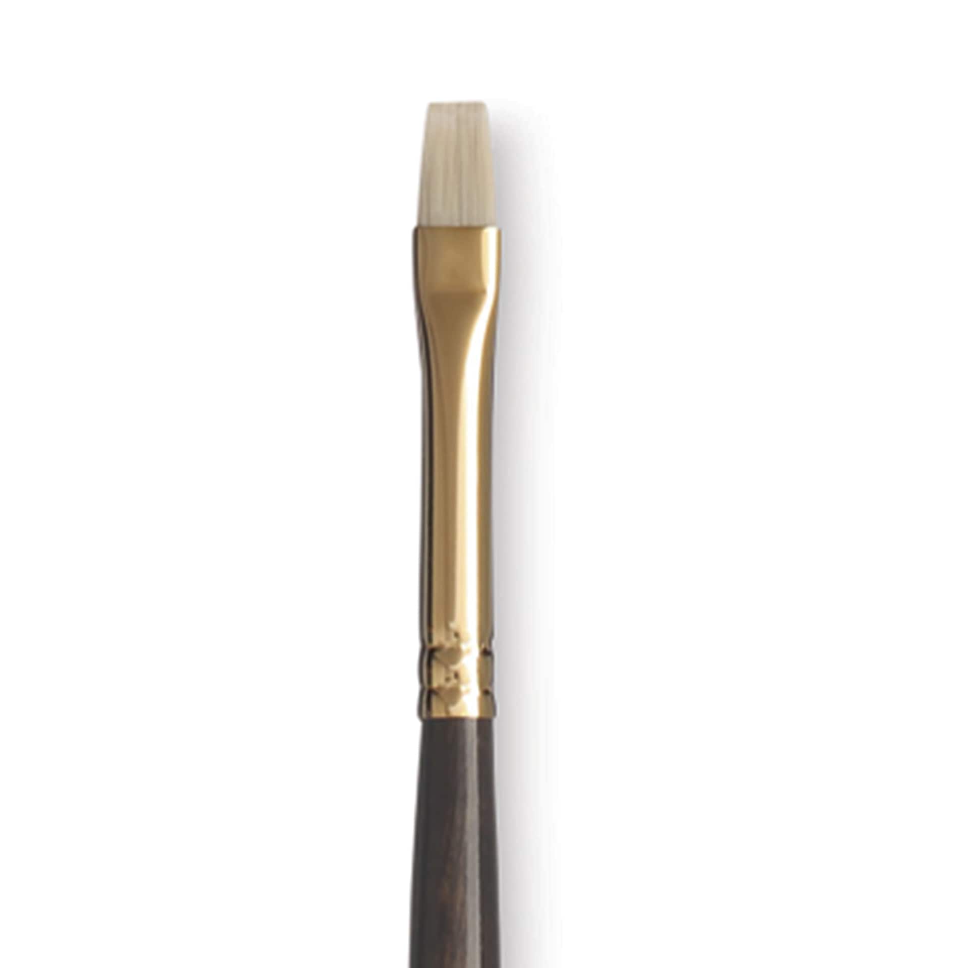 Princeton Series 6300 Dakota Synthetic Bristle Brush - Bright, Long Handle, Size 2 close up