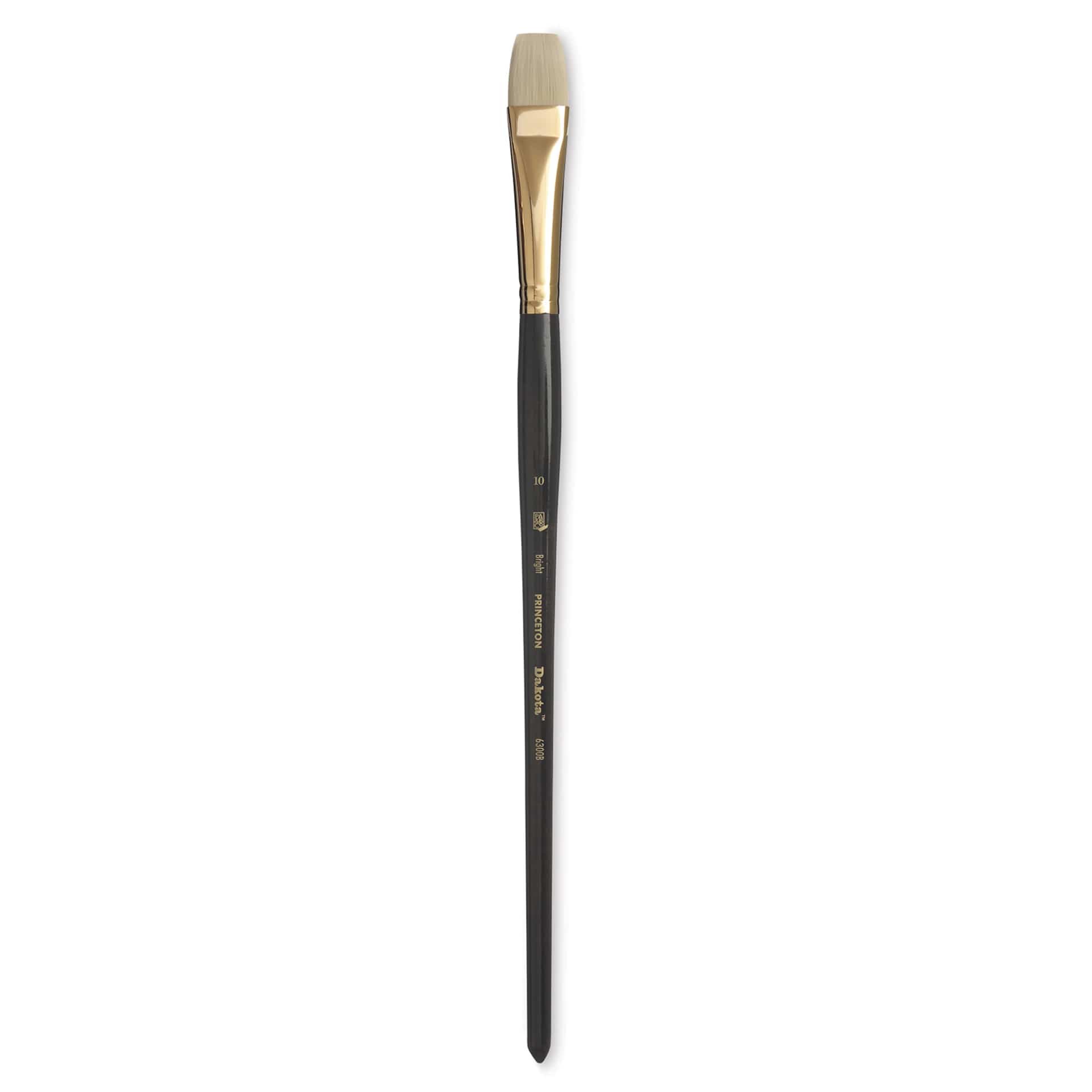 Princeton Series 6300 Dakota Synthetic Bristle Brush - Bright, Long Handle, Size 10