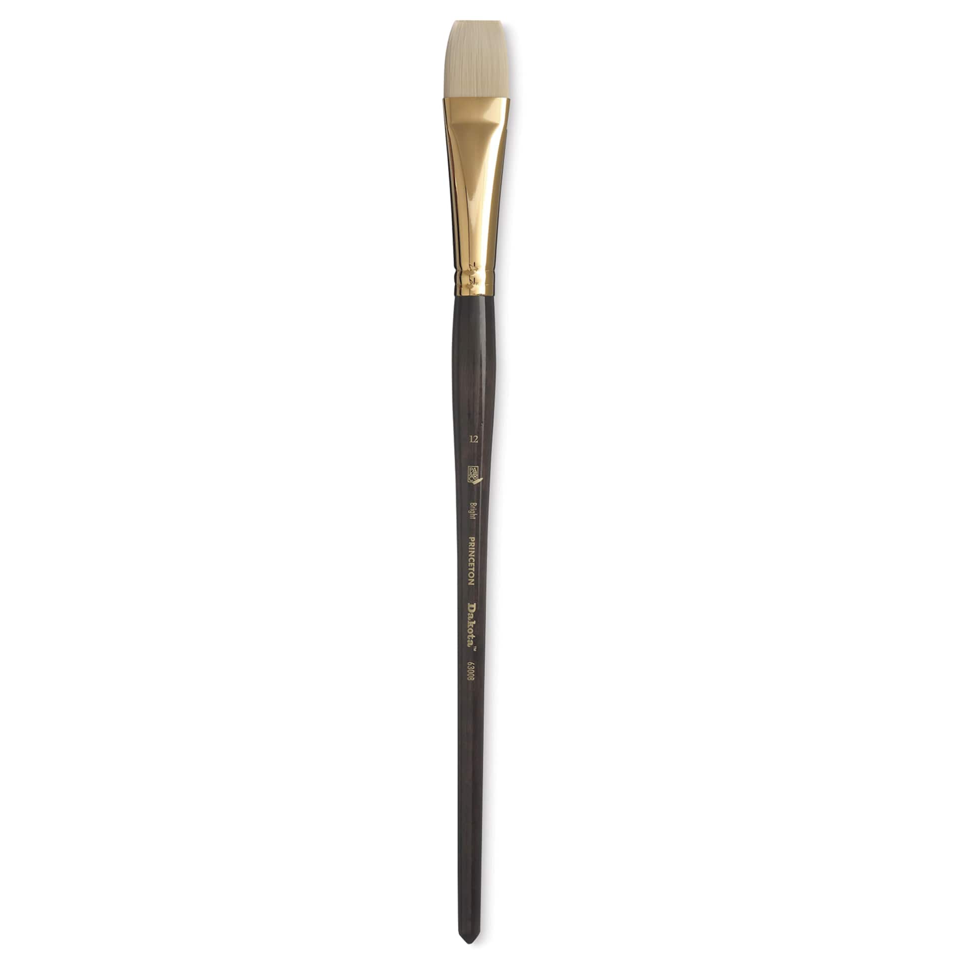 Princeton Series 6300 Dakota Synthetic Bristle Brush - Bright, Long Handle, Size 12