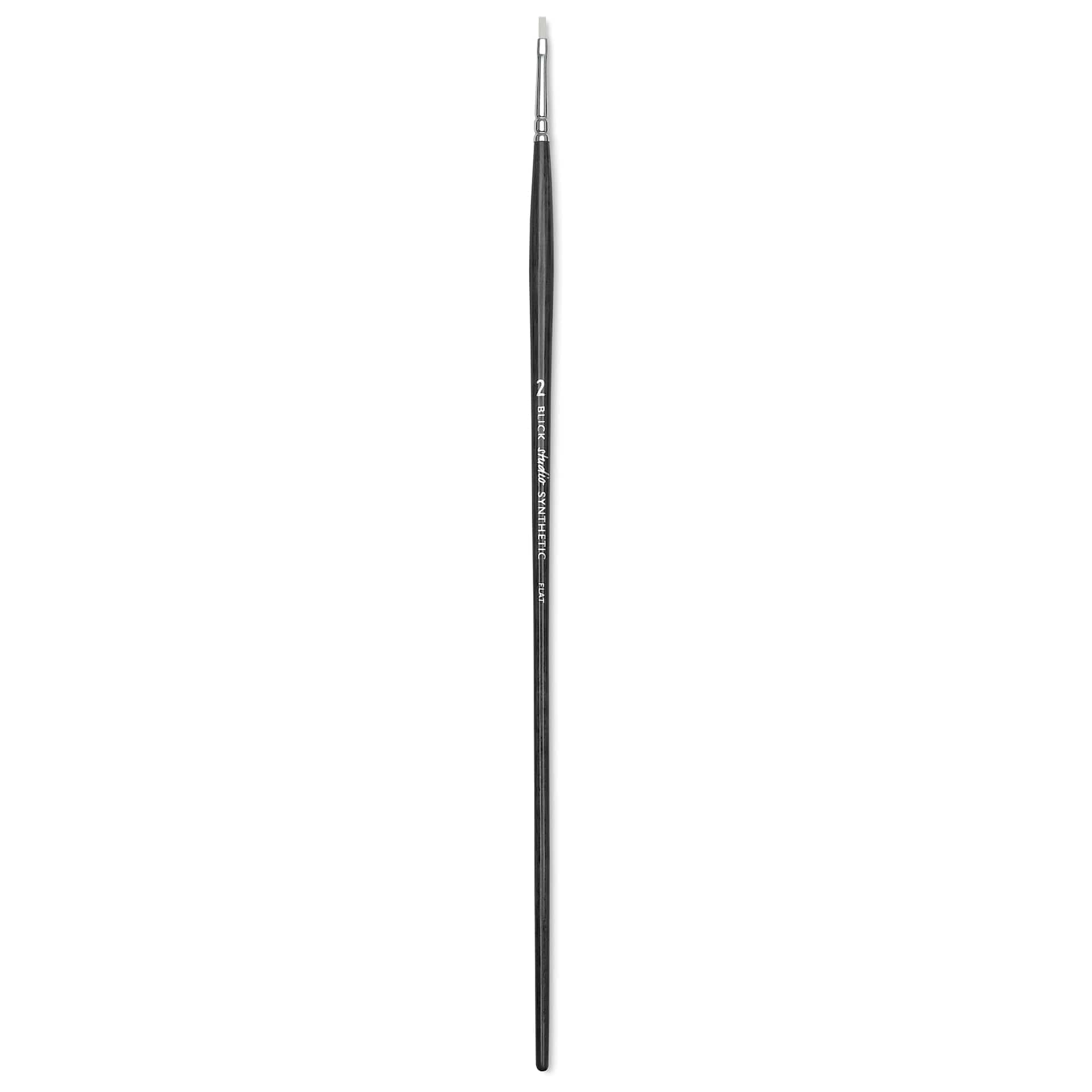 Blick Studio Synthetic Brush - Flat, Long Handle, Size 2