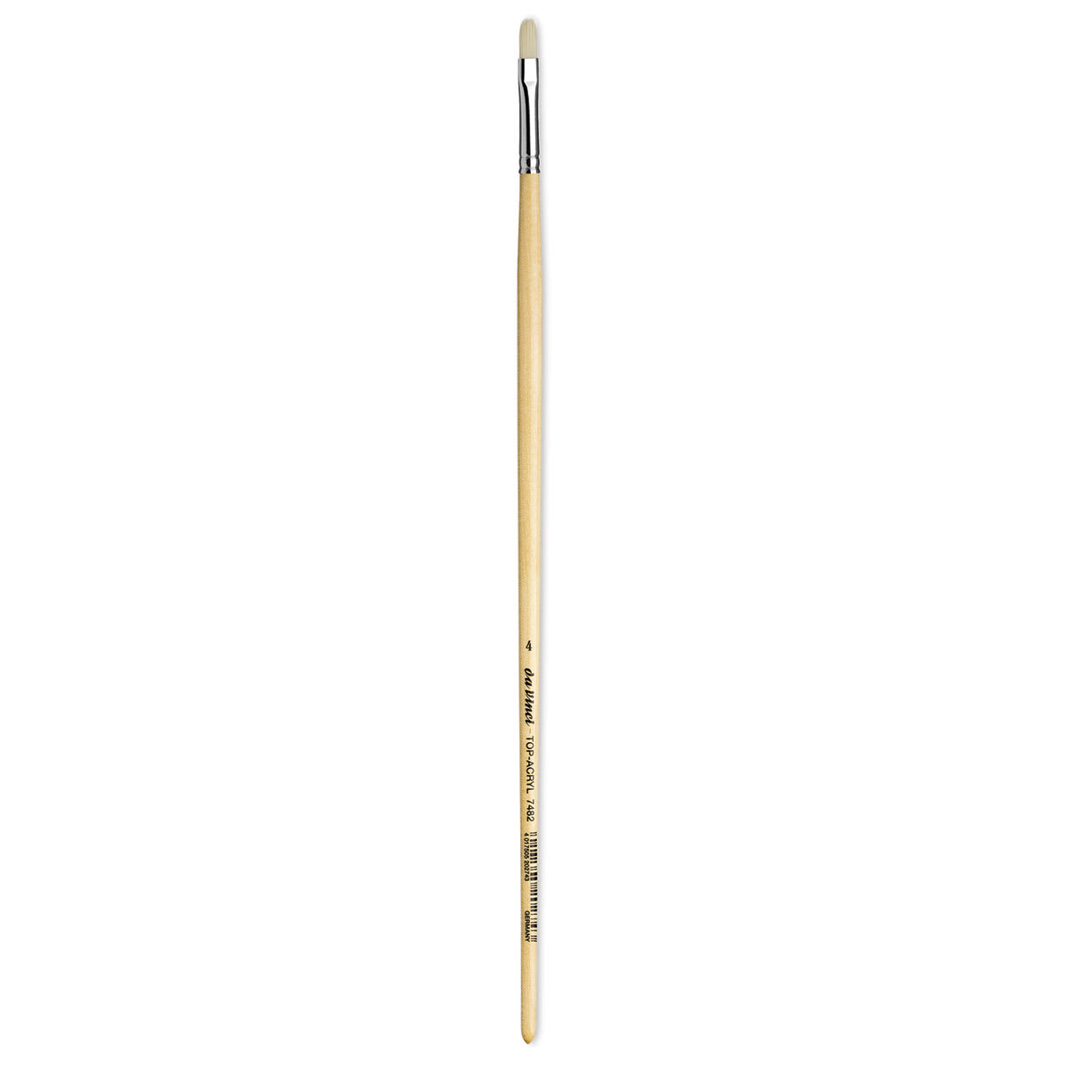 Da Vinci Top Acryl Synthetic Brush - Filbert, Long Handle, Size 4