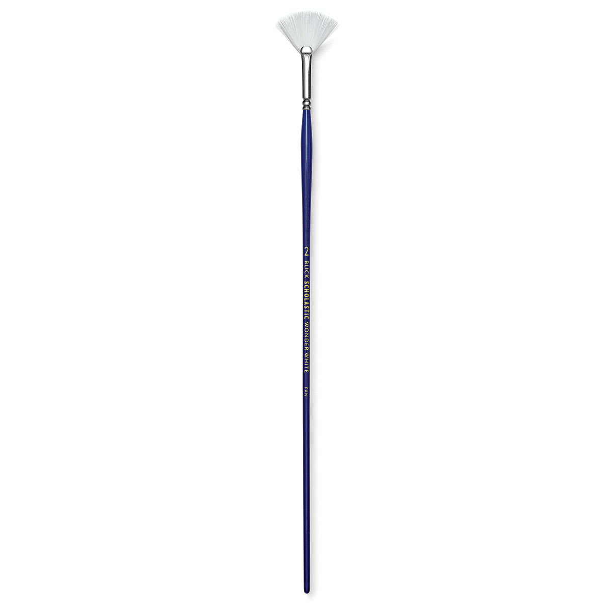 Blick Scholastic Wonder White Brush - Fan, Long Handle, Size 2