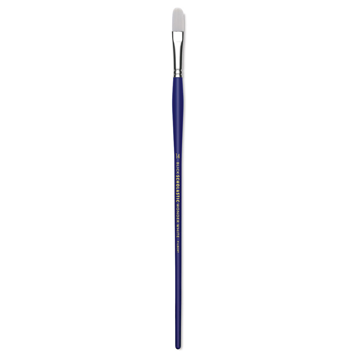 Blick Scholastic Wonder White Brush - Filbert, Long Handle, Size 14