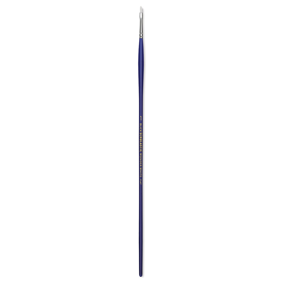 Blick Scholastic Wonder White Brush - Flat, Long Handle, Size 1
