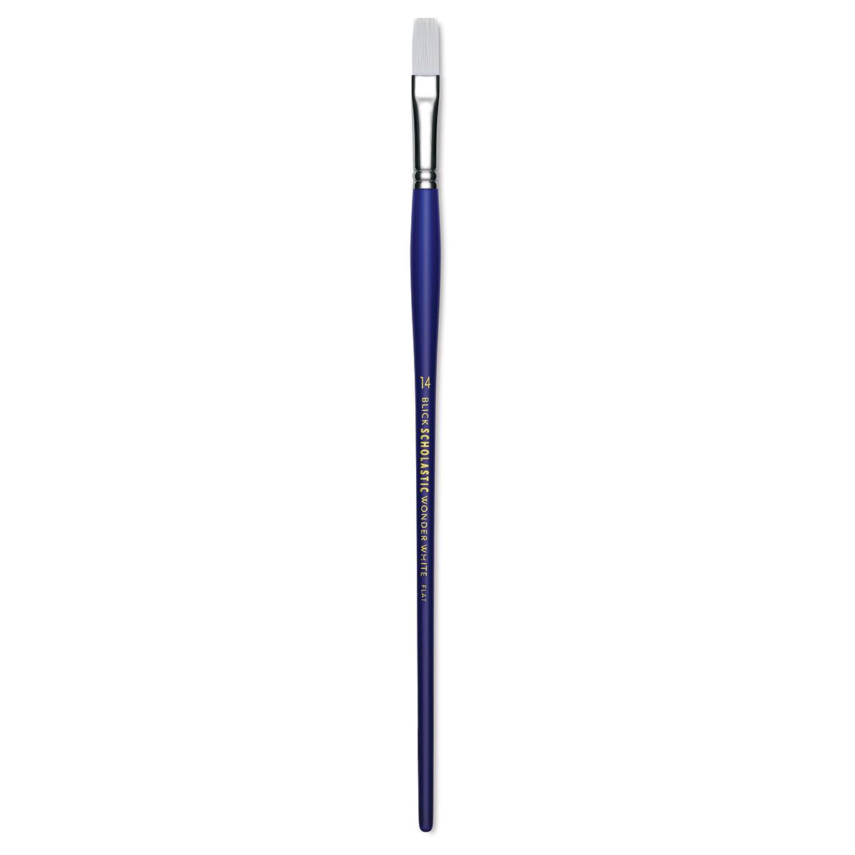 Blick Scholastic Wonder White Brush - Flat, Long Handle, Size 14