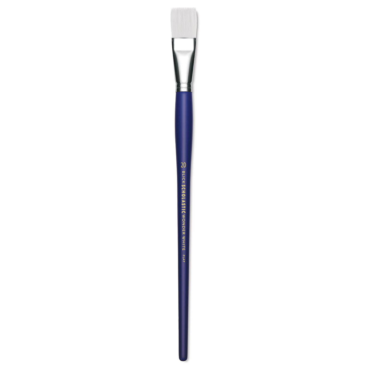 Blick Scholastic Wonder White Brush - Flat, Long Handle, Size 20