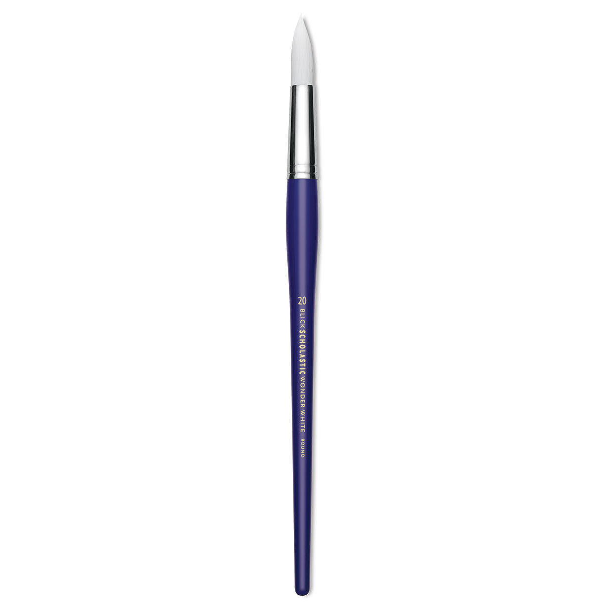 Blick Scholastic Wonder White Brush - Round, Long Handle, Size 20