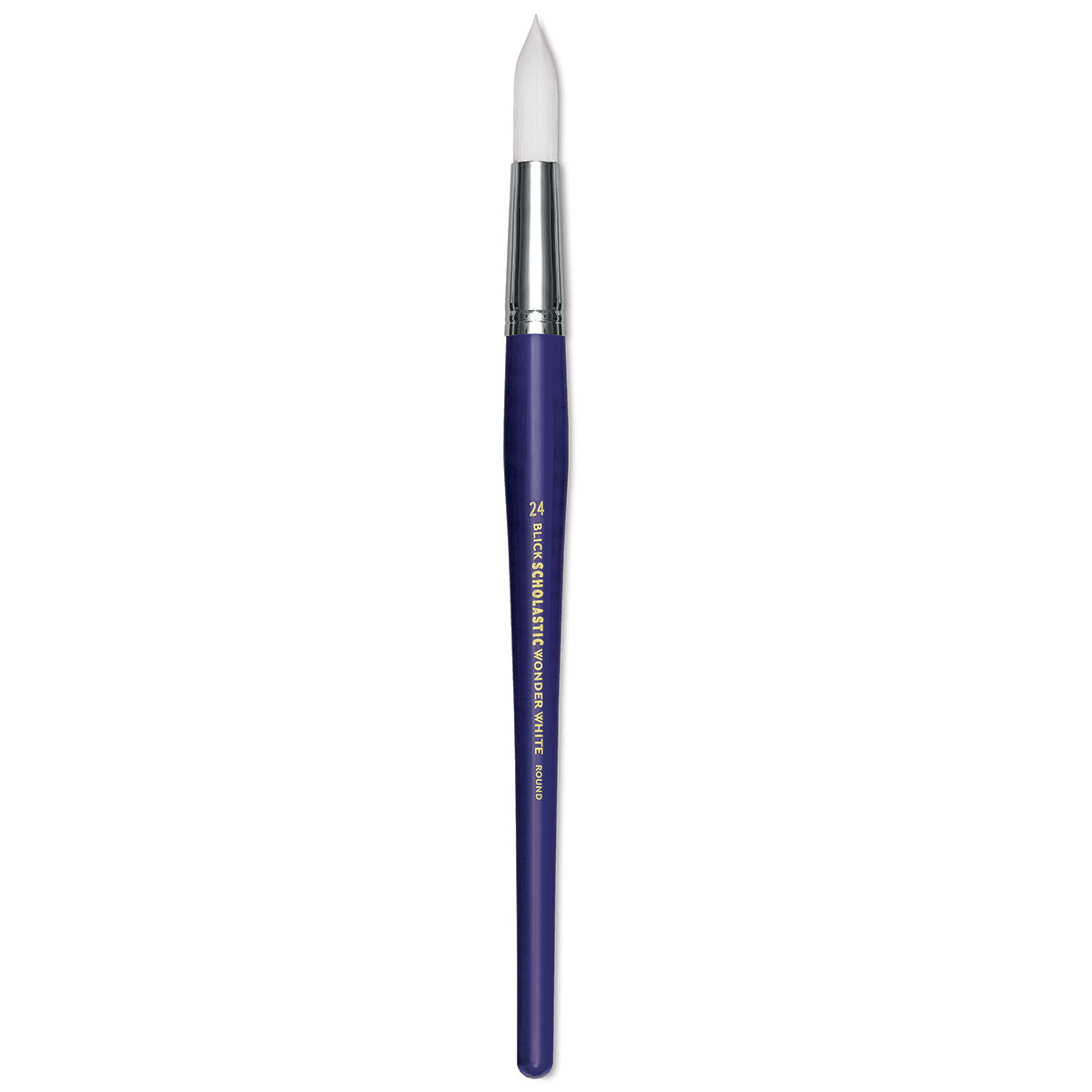 Blick Scholastic Wonder White Brush - Round, Long Handle, Size 24