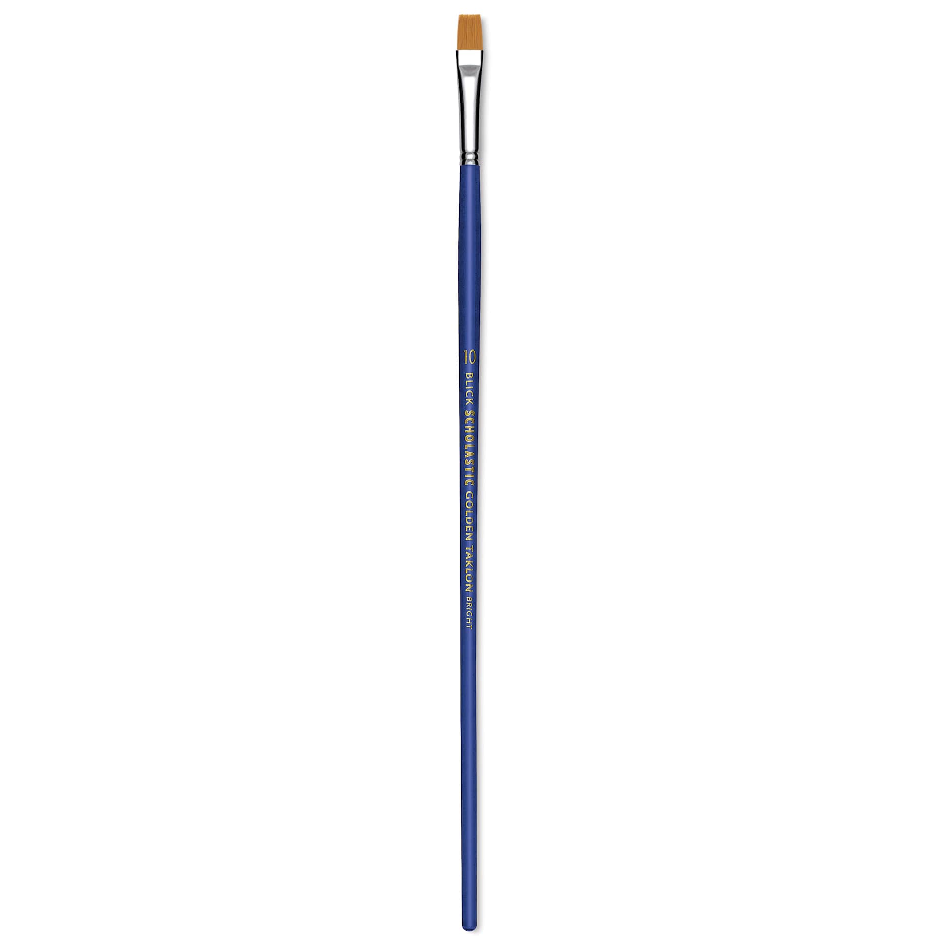 Blick Scholastic Golden Taklon Brush - Bright, Long Handle, Size 10