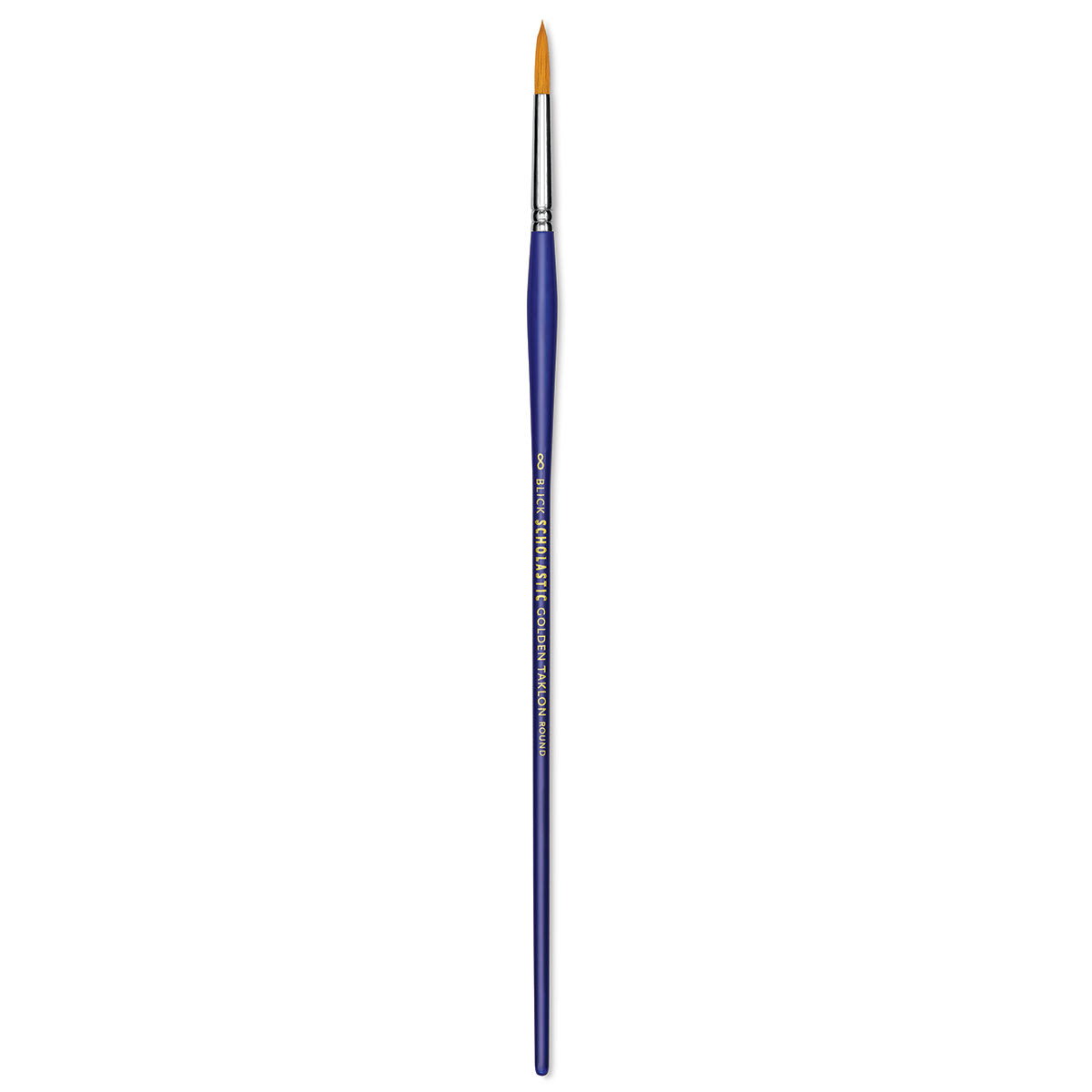 Blick Scholastic Golden Taklon Brush - Round, Long Handle, Size 8