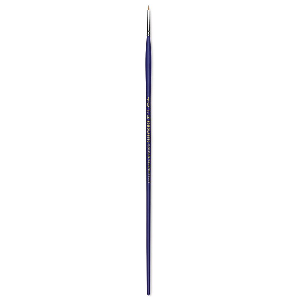 Blick Scholastic Golden Taklon Brush - Round, Long Handle, 4/0