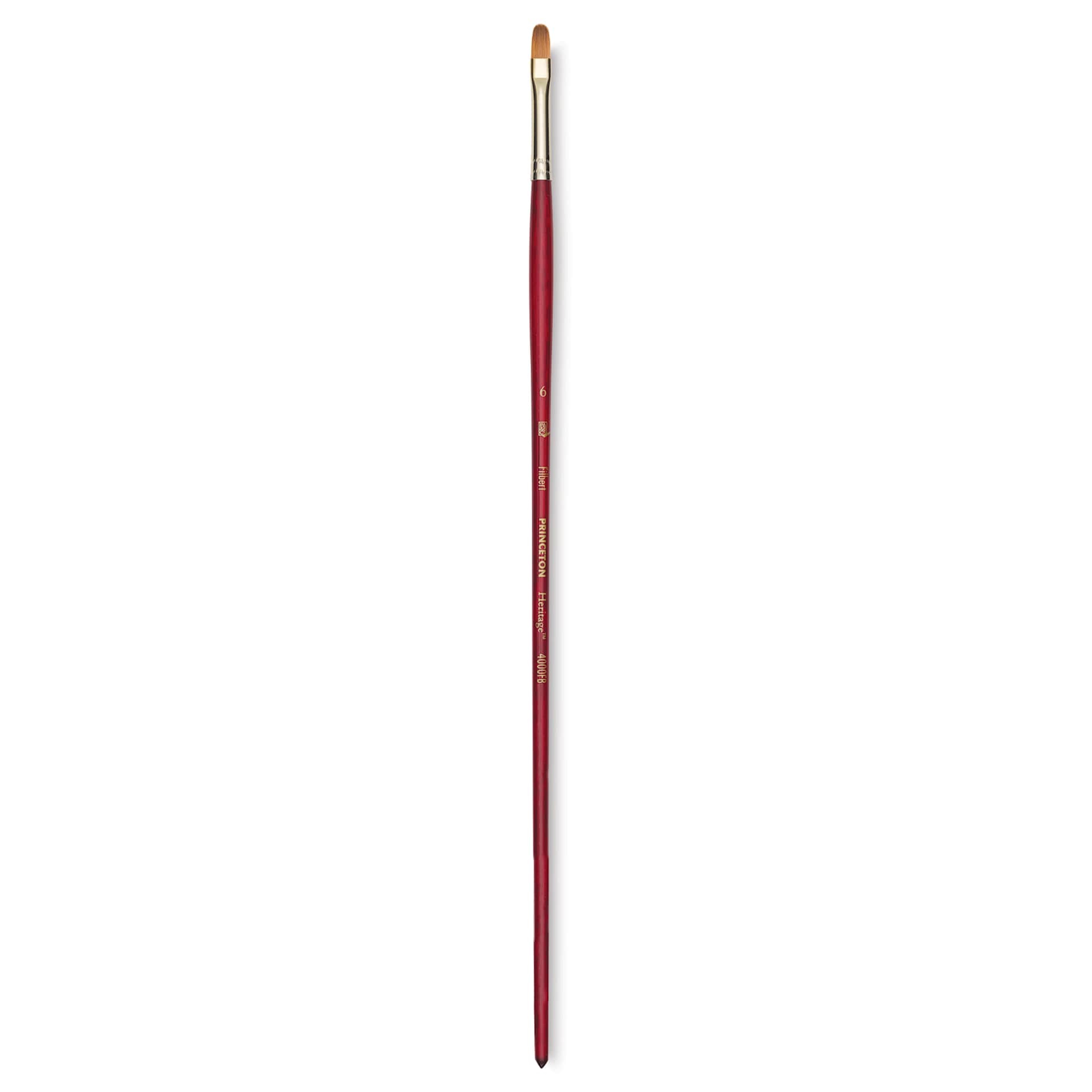 Princeton Synthetic Sable Brush - Filbert, Long Handle, Size 6