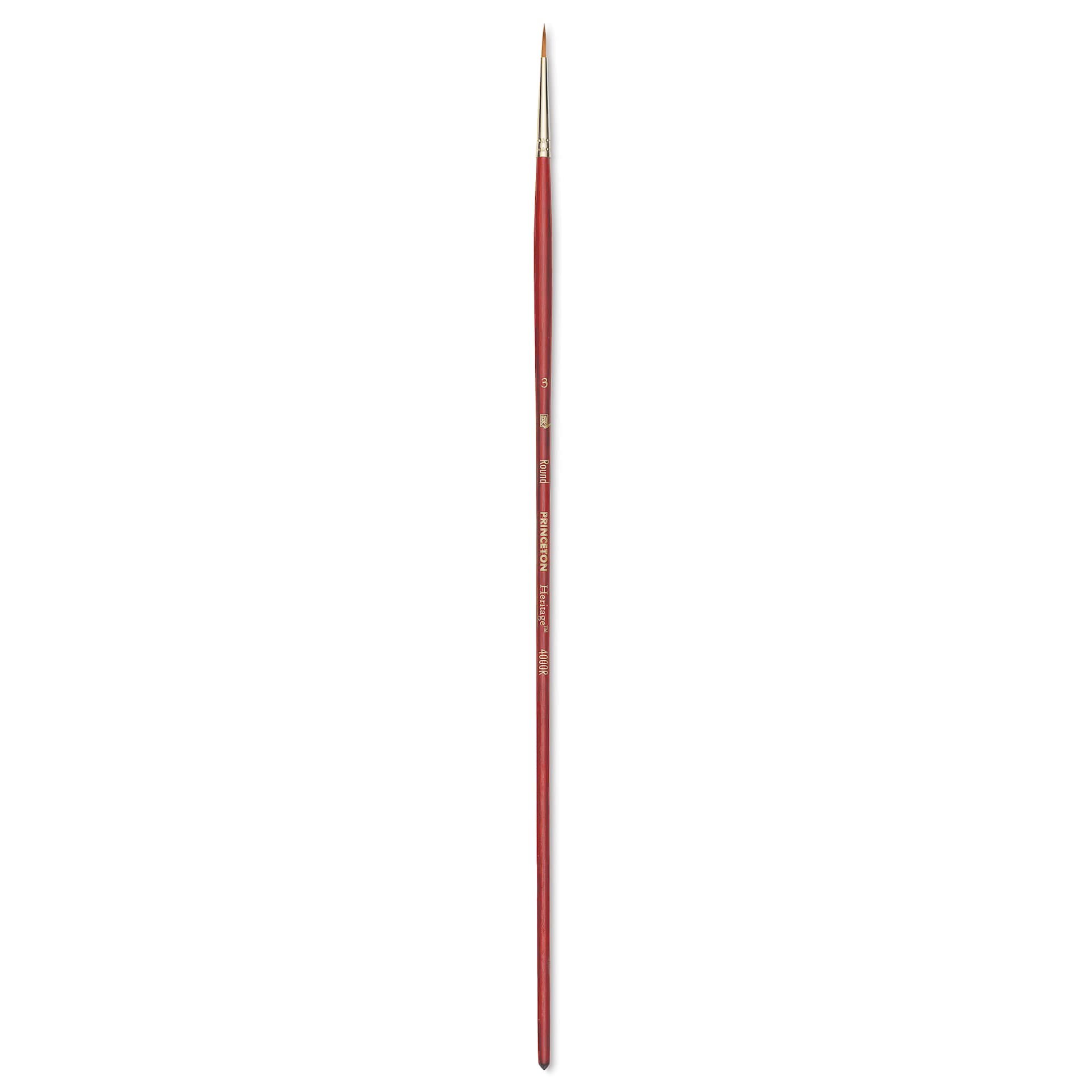 Princeton Synthetic Sable Brush - Round, Long Handle, Size 3