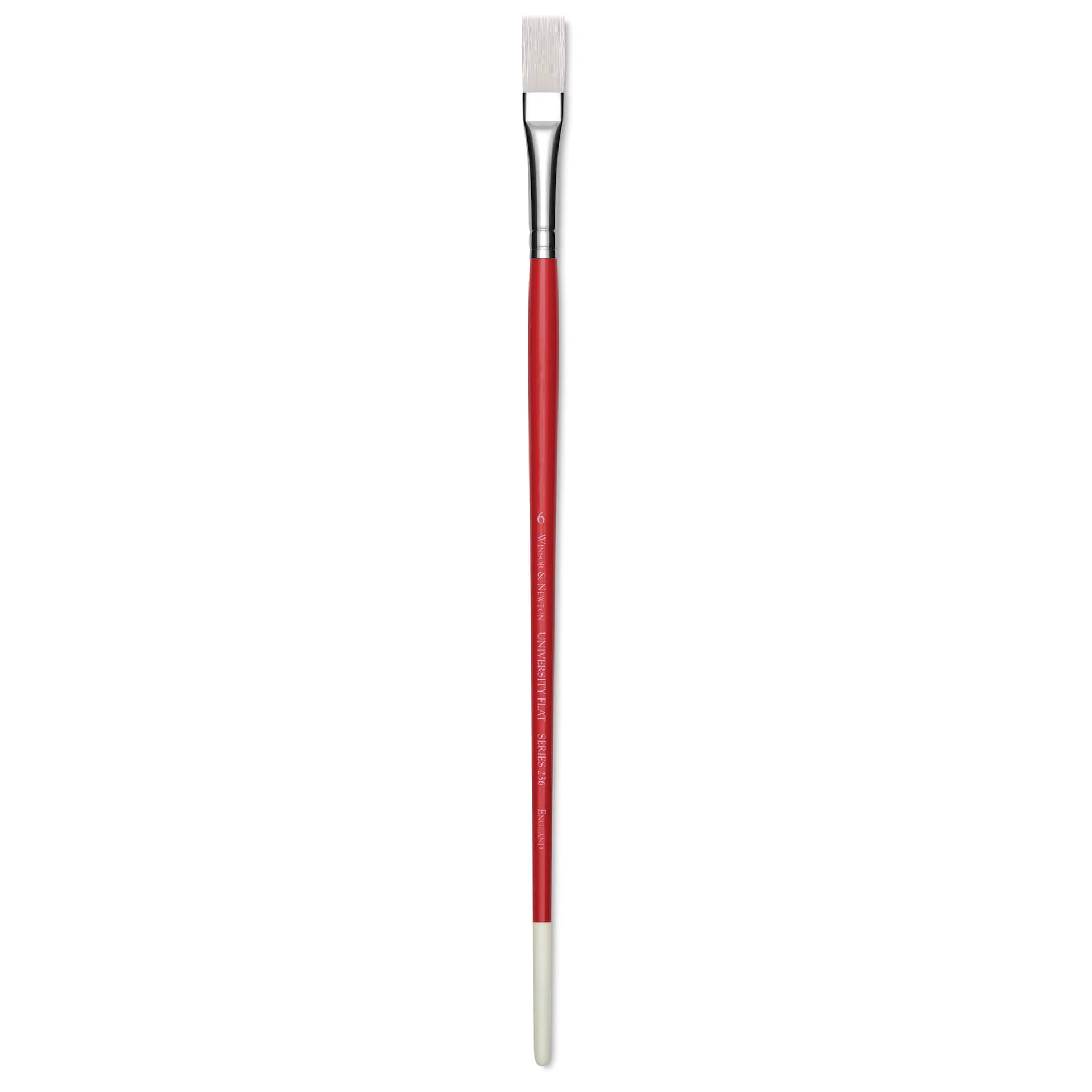 Winsor & Newton University Brush - Flat, Long Handle, Size 6